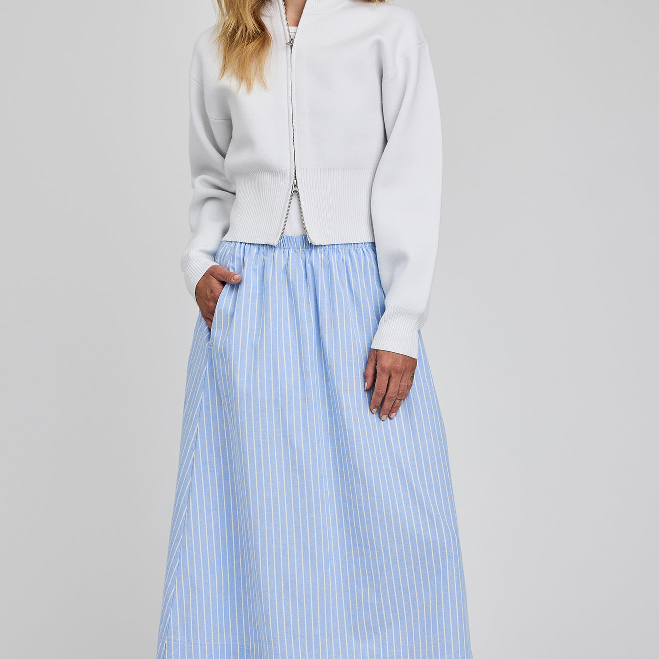 GENTLE FAWN WILHELMINA SKIRT - SKY STRIPE
