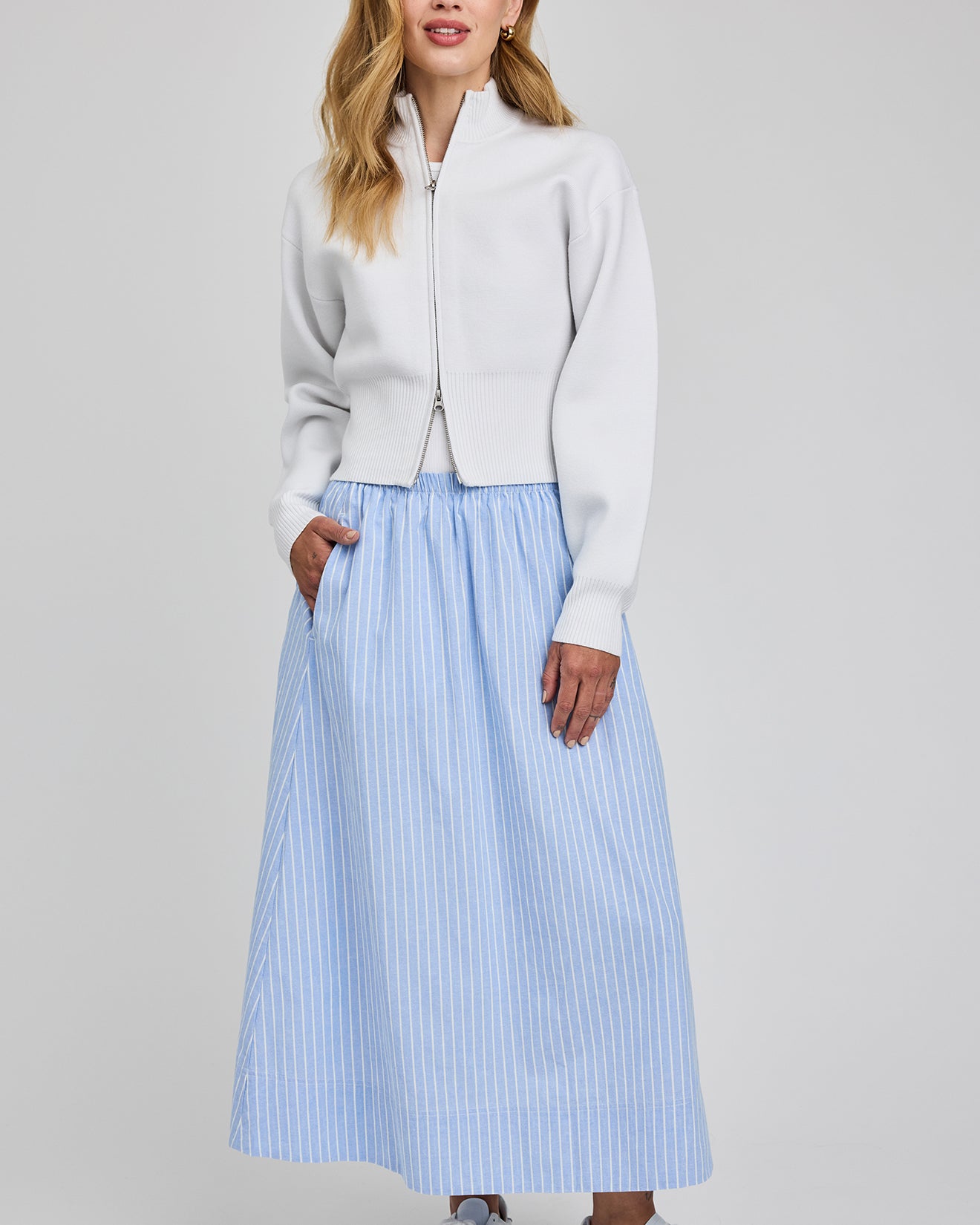 GENTLE FAWN WILHELMINA SKIRT - SKY STRIPE