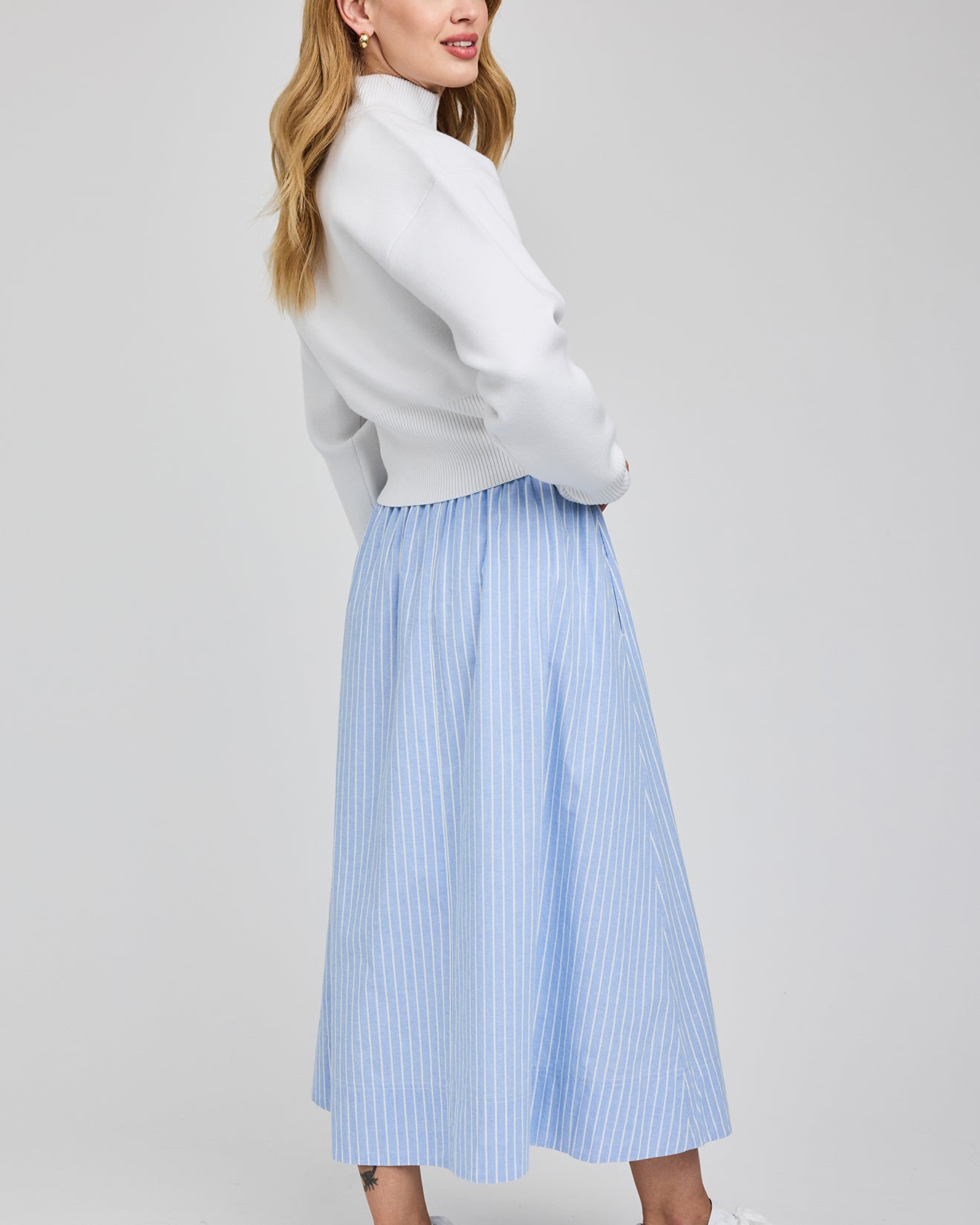 GENTLE FAWN WILHELMINA SKIRT - SKY STRIPE