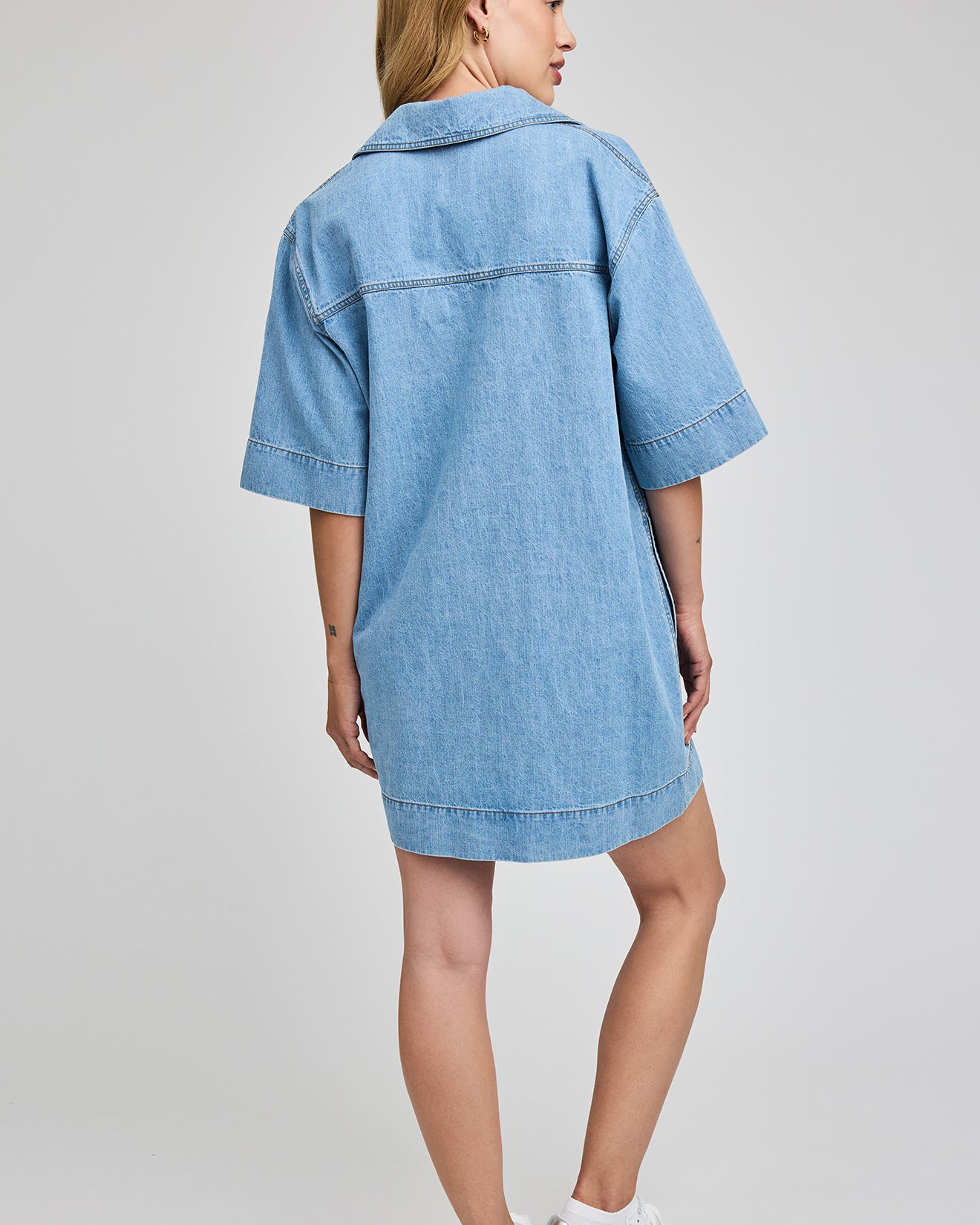 GENTLE FAWN EVELINA MINI DRESS - LIGHT WASH