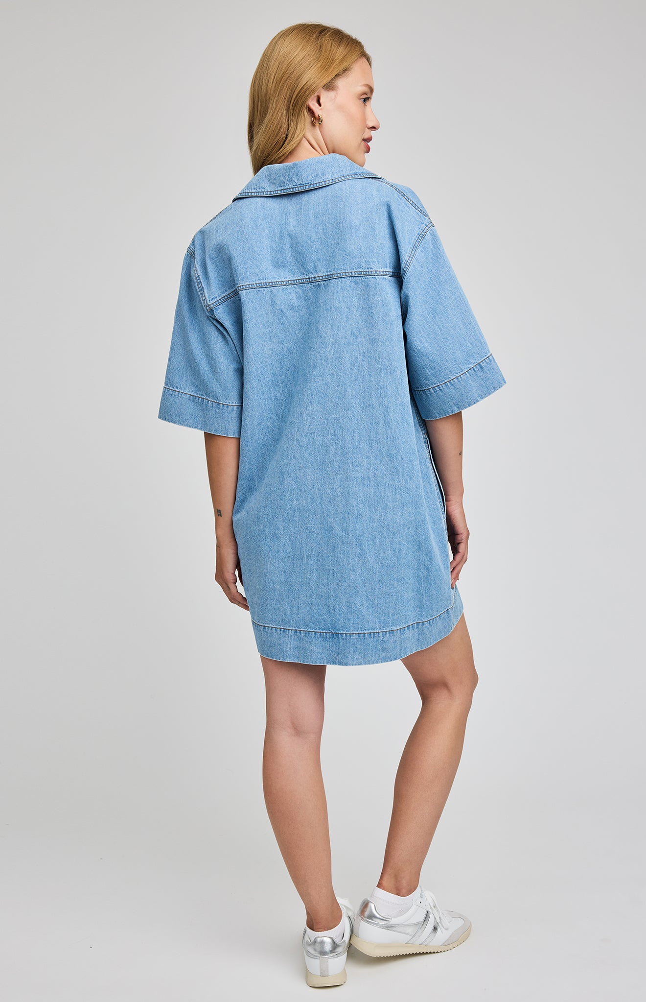 GENTLE FAWN EVELINA MINI DRESS - LIGHT WASH