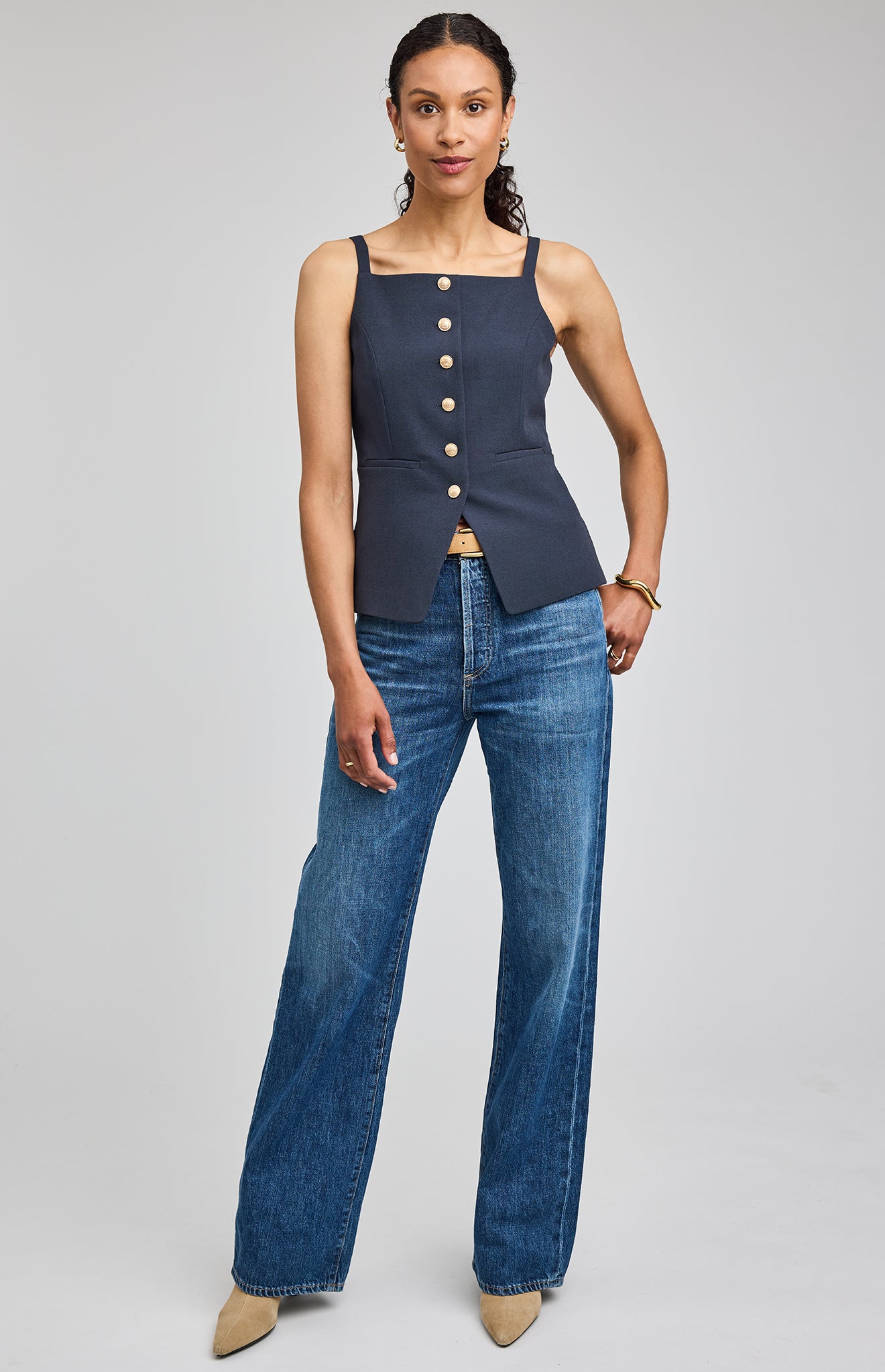 *PRE ORDER* GENTLE FAWN HARPER VEST - NAVY