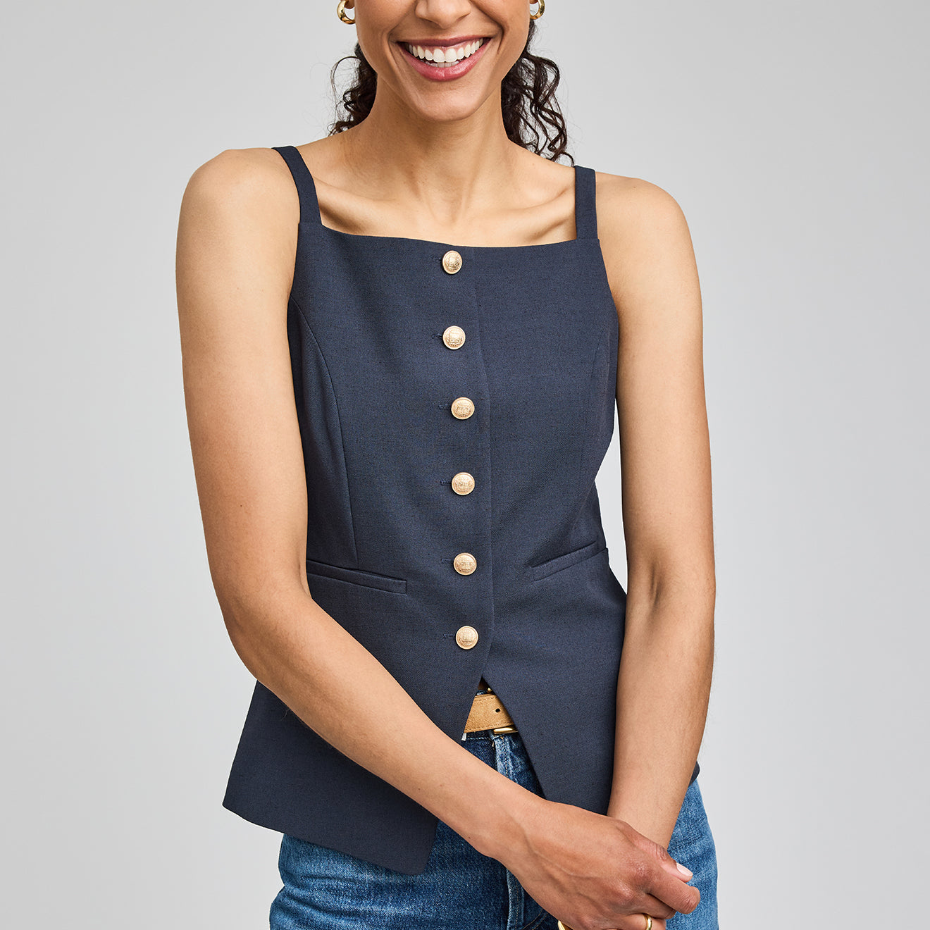 *PRE ORDER* GENTLE FAWN HARPER VEST - NAVY
