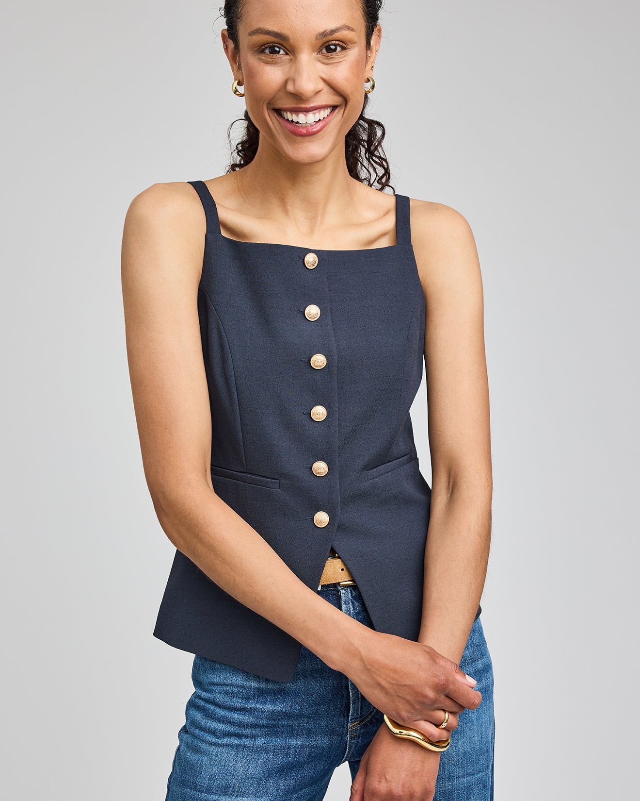 *PRE ORDER* GENTLE FAWN HARPER VEST - NAVY