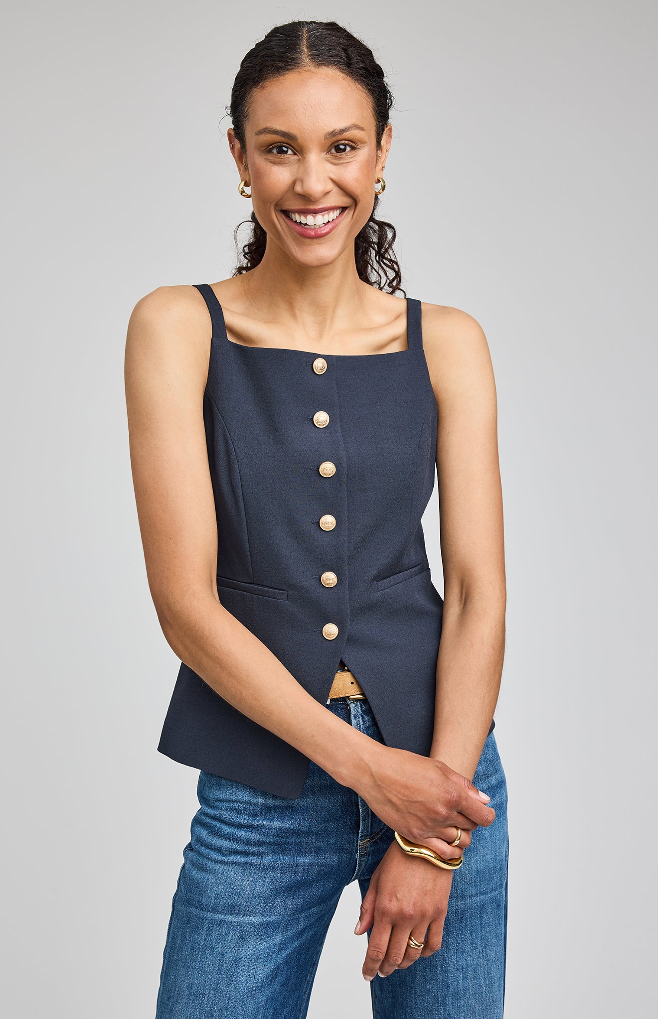 *PRE ORDER* GENTLE FAWN HARPER VEST - NAVY