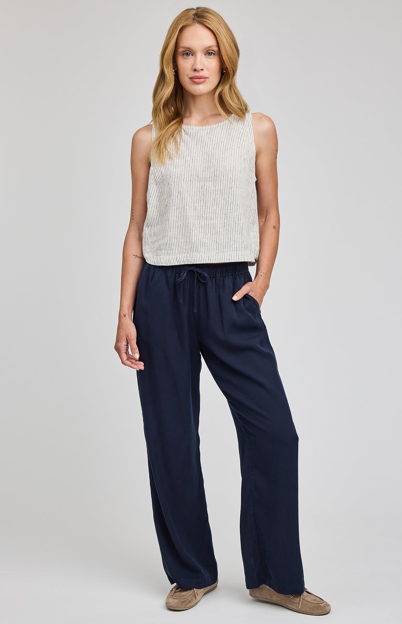 *PRE ORDER* GENTLE FAWN LEANNA TANK - WHITE STRIPE