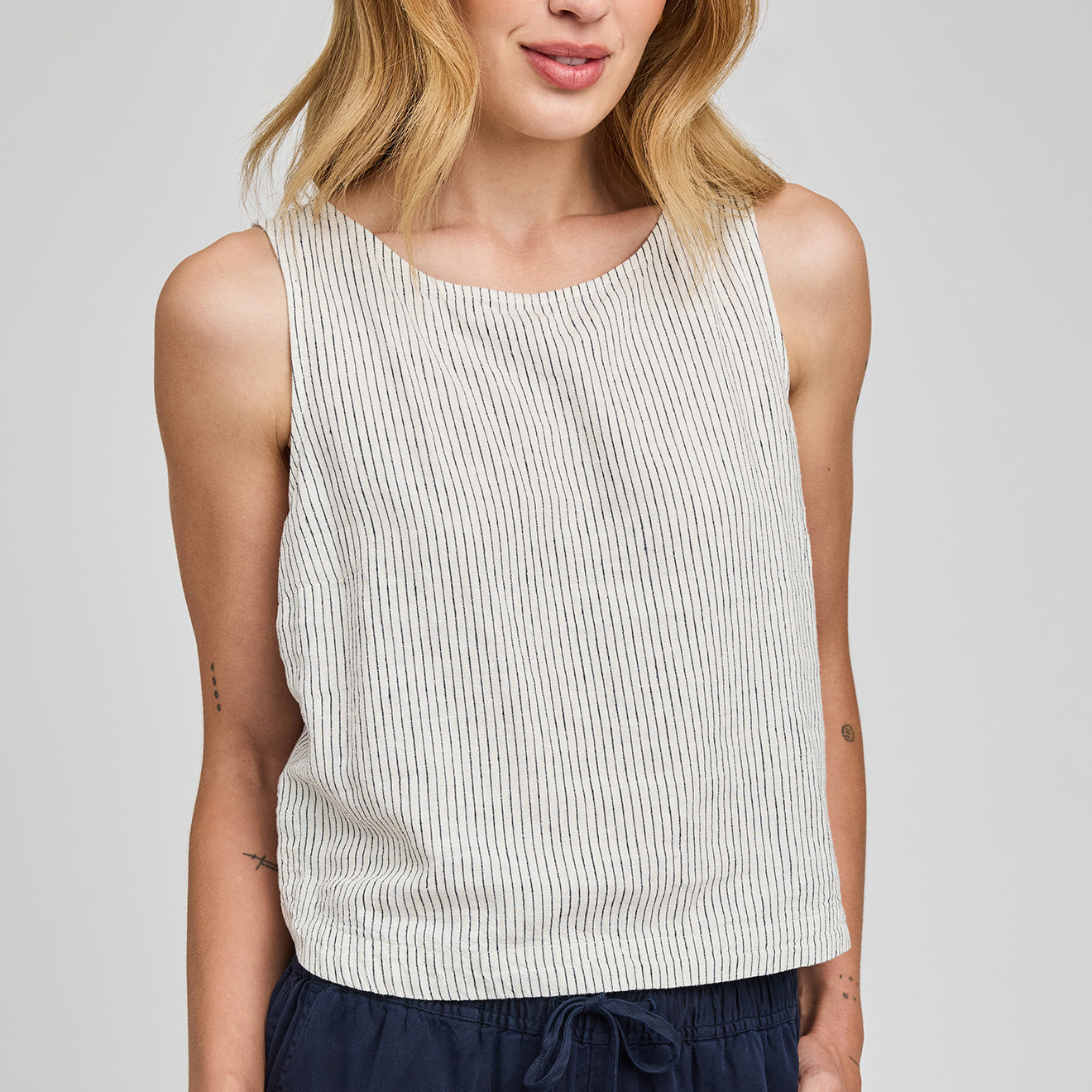 *PRE ORDER* GENTLE FAWN LEANNA TANK - WHITE STRIPE