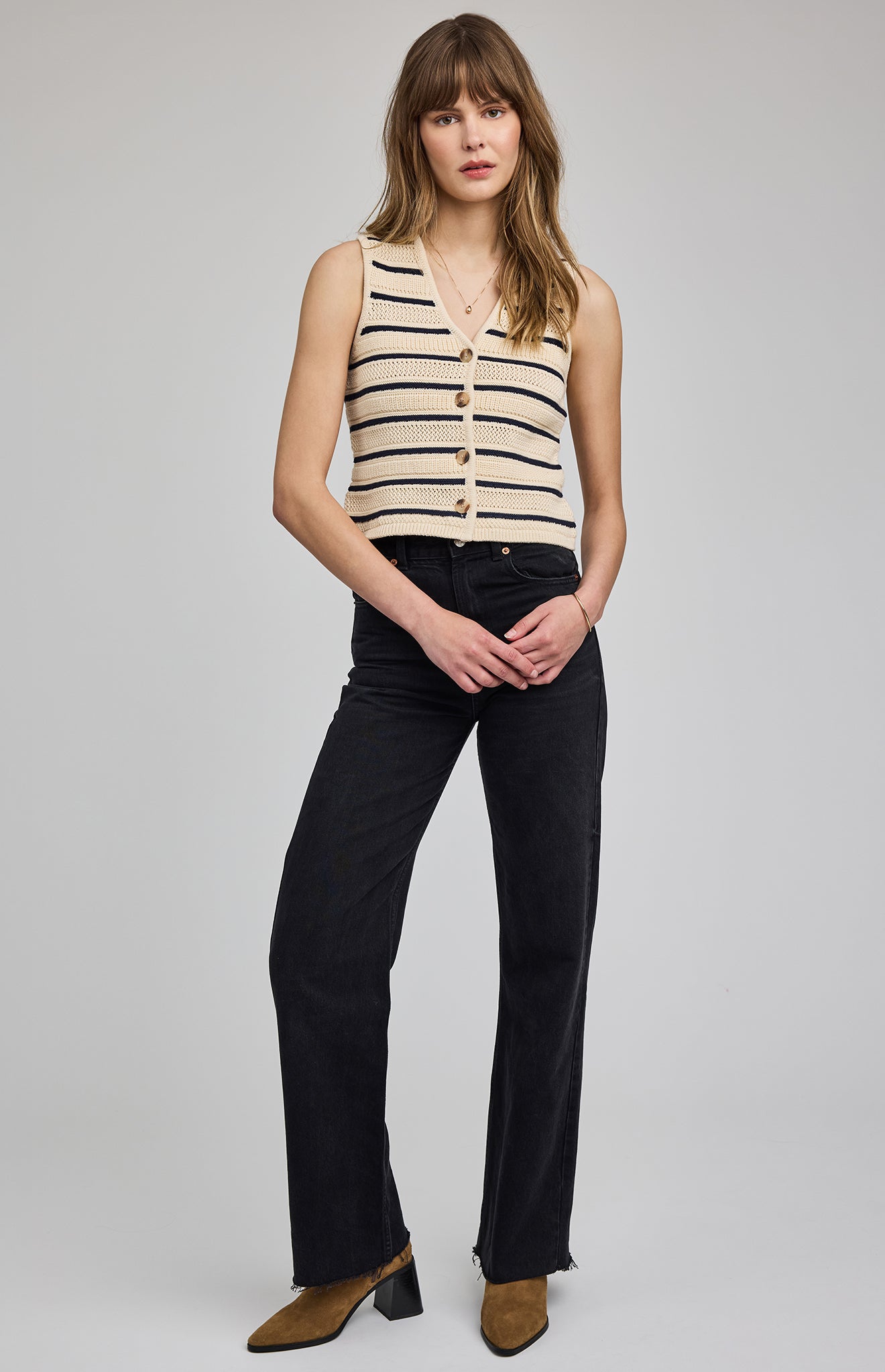 GENTLE FAWN MARIANA KNIT TANK - NAVY STRIPES