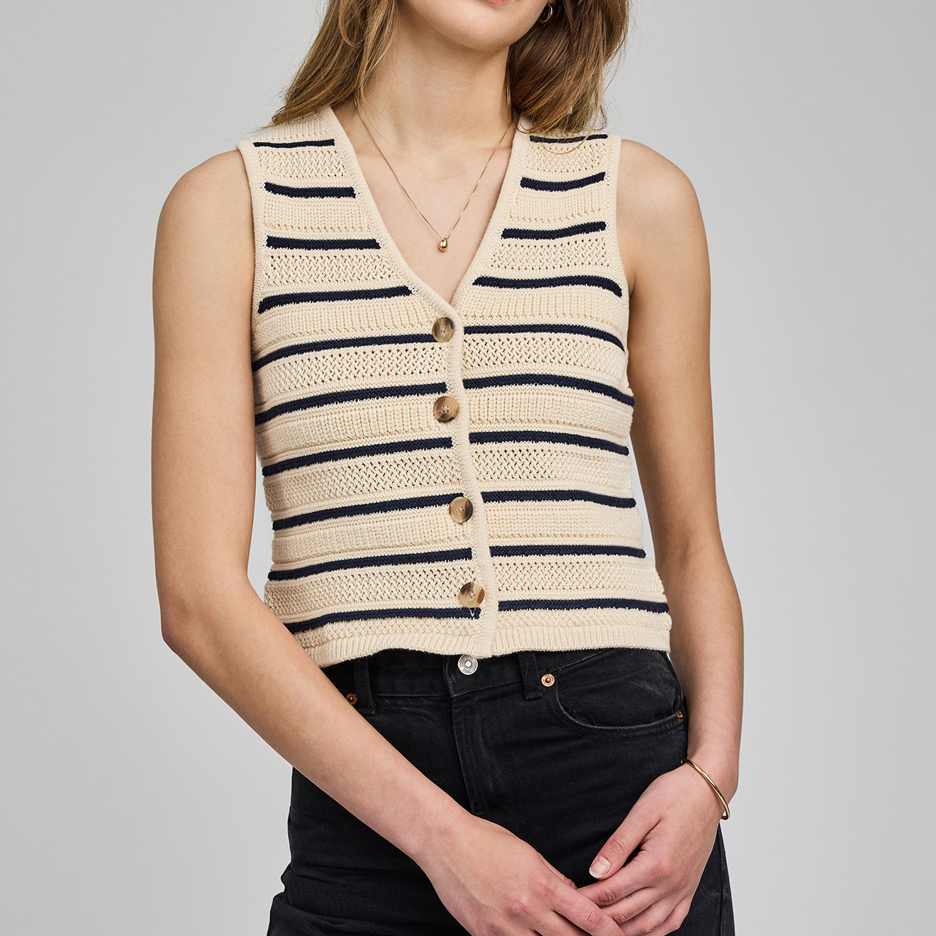 GENTLE FAWN MARIANA KNIT TANK - NAVY STRIPES