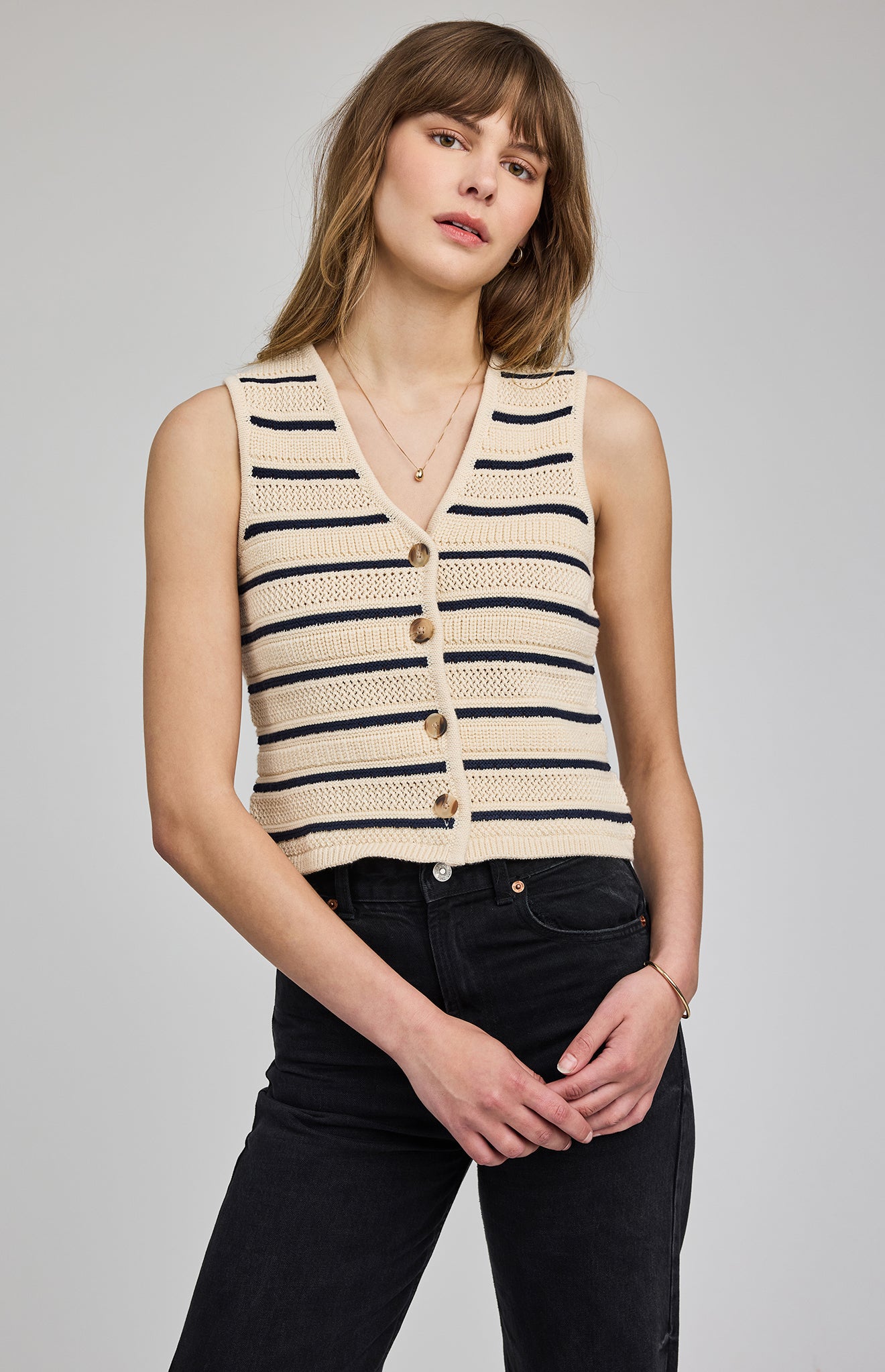 GENTLE FAWN MARIANA KNIT TANK - NAVY STRIPES