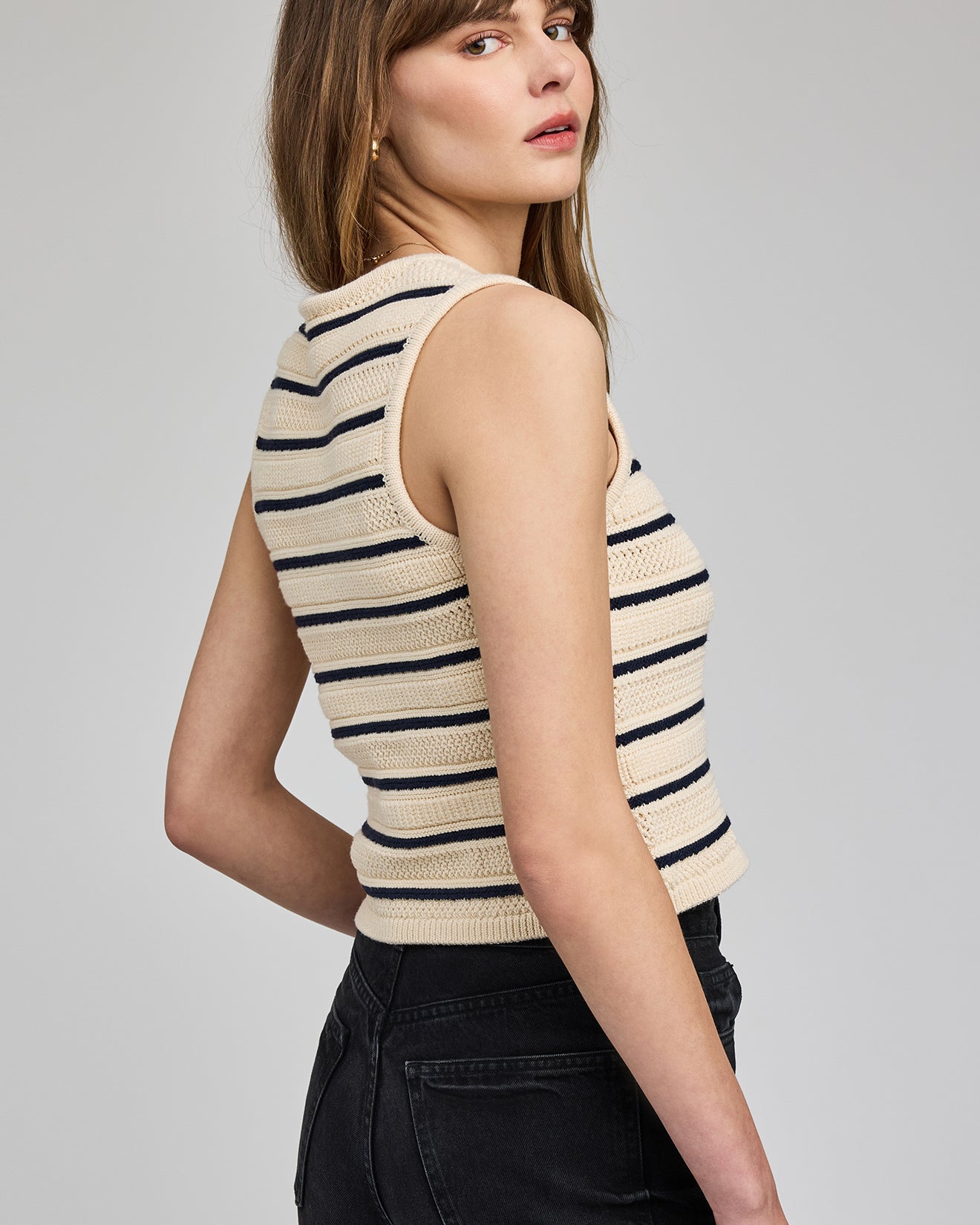 *PRE ORDER* GENTLE FAWN MARIANA KNIT TANK - NAVY STRIPES