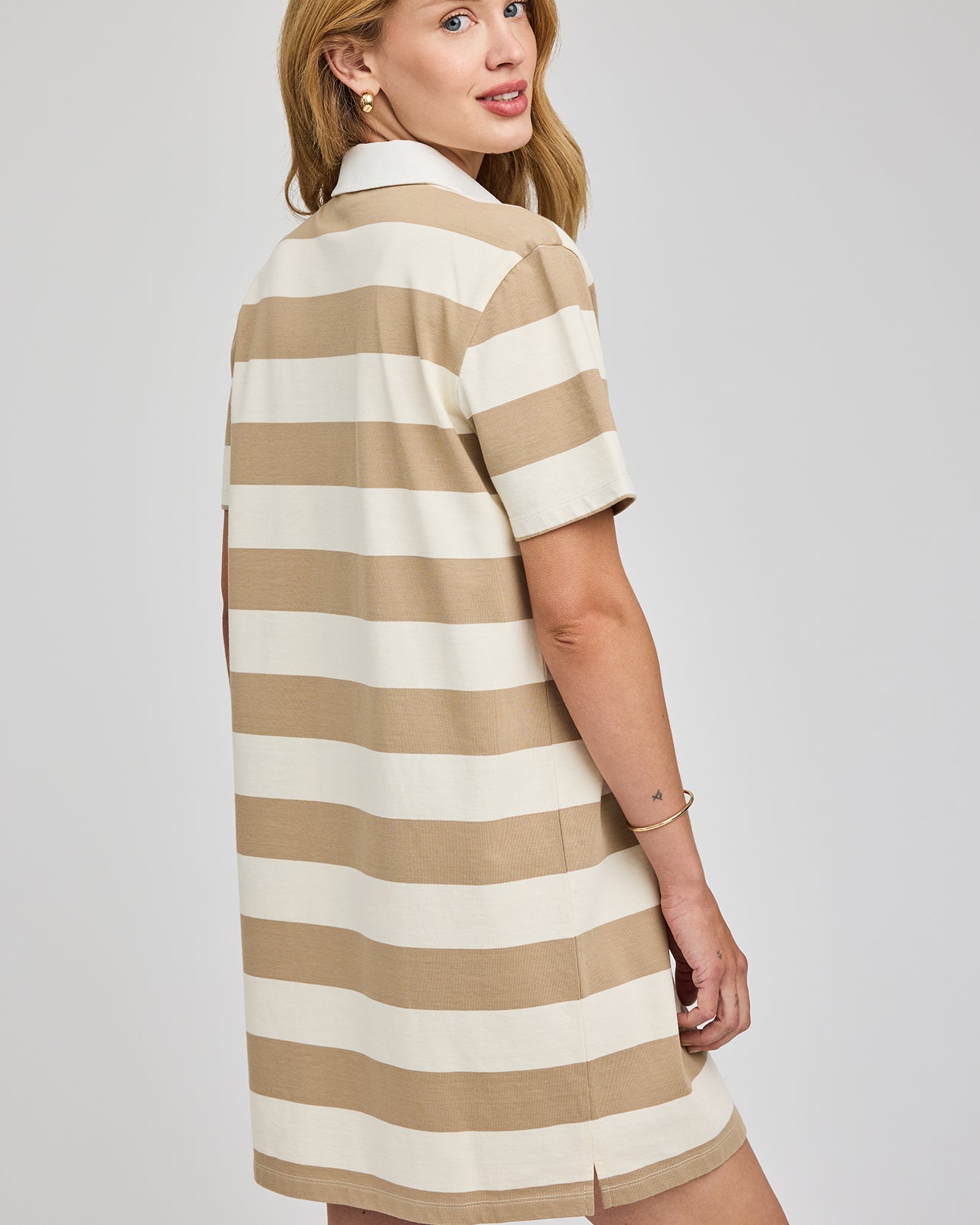 *PRE ORDER* GENTLE FAWN COLBIE TEE DRESS - KHAKI STRIPE