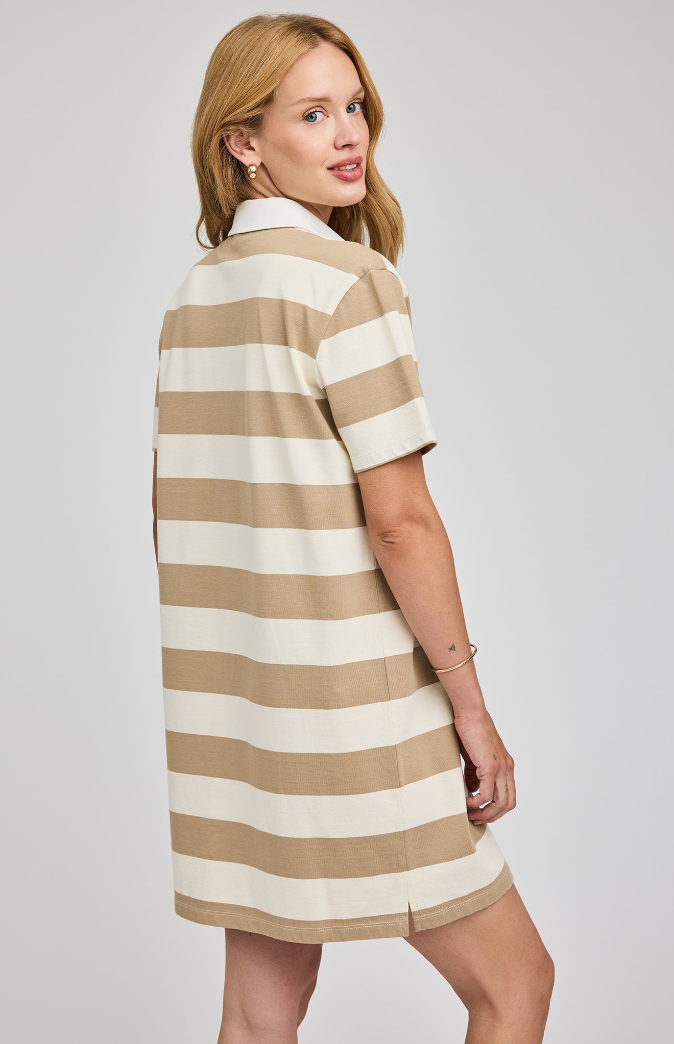 *PRE ORDER* GENTLE FAWN COLBIE TEE DRESS - KHAKI STRIPE