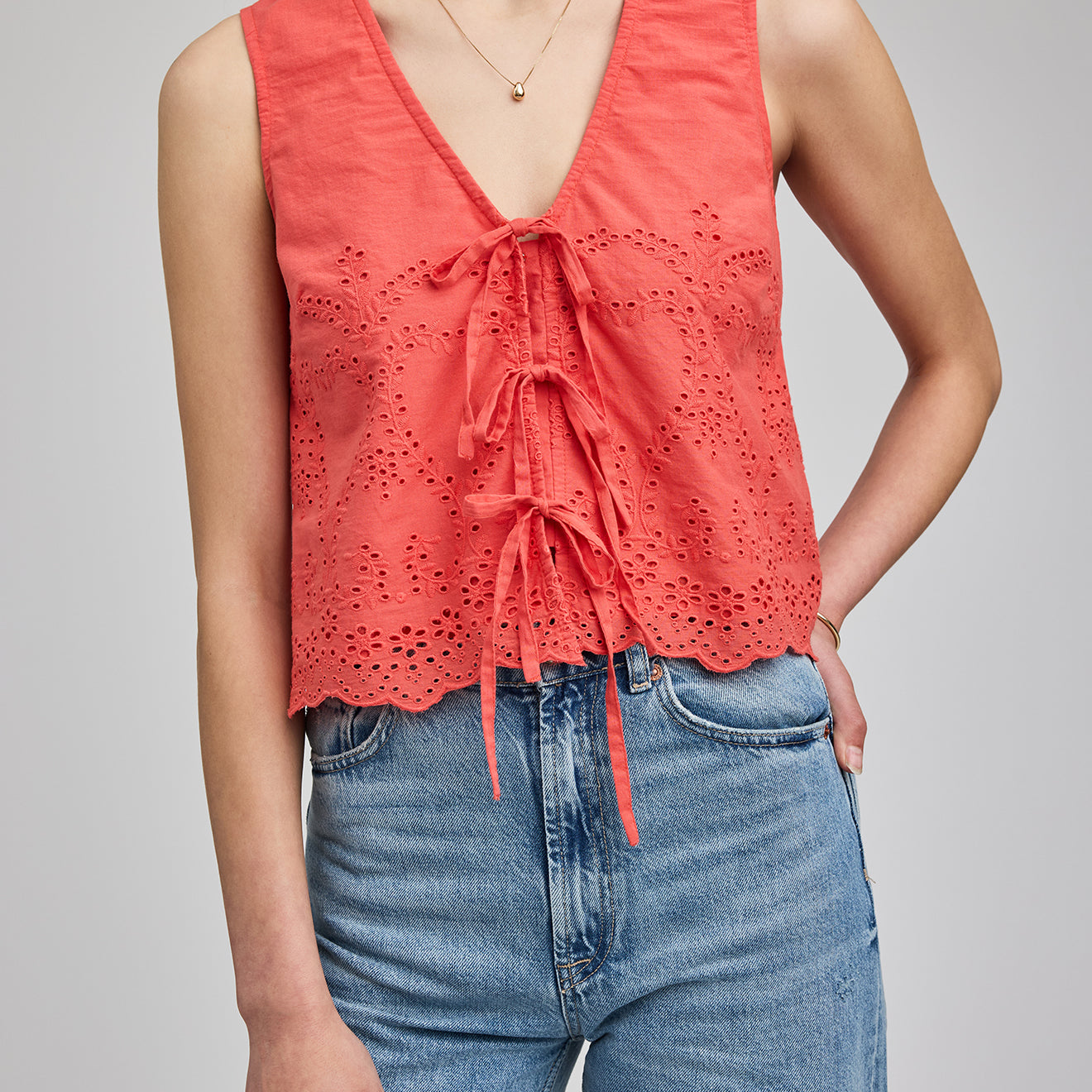 GENTLE FAWN RHEA TIE VEST - GRENADINE