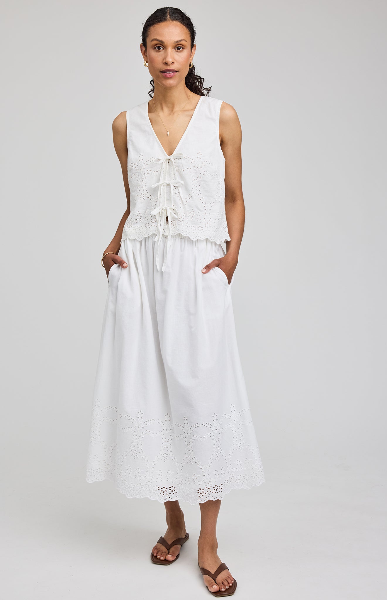 GENTLE FAWN RHEA TIE VEST - WHITE
