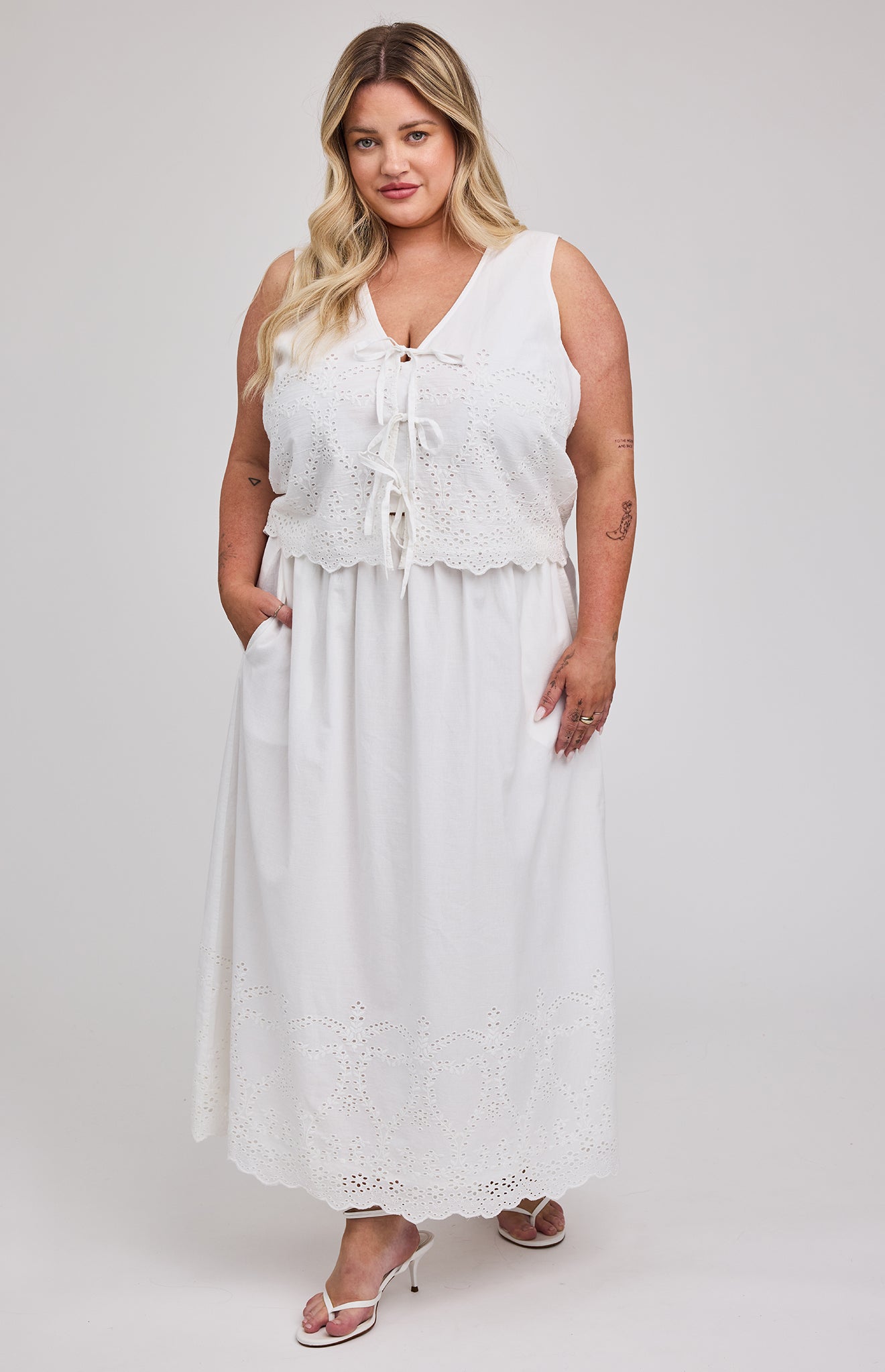 GENTLE FAWN RHEA TIE VEST - WHITE