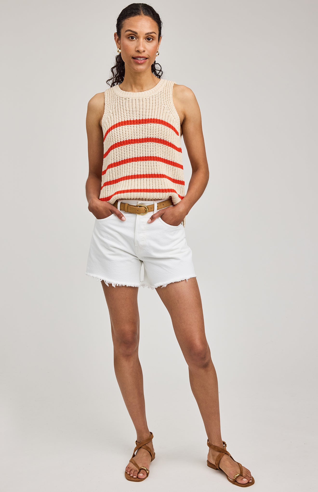 GENTLE FAWN ANDREA TANK - GRENADINE STRIPE