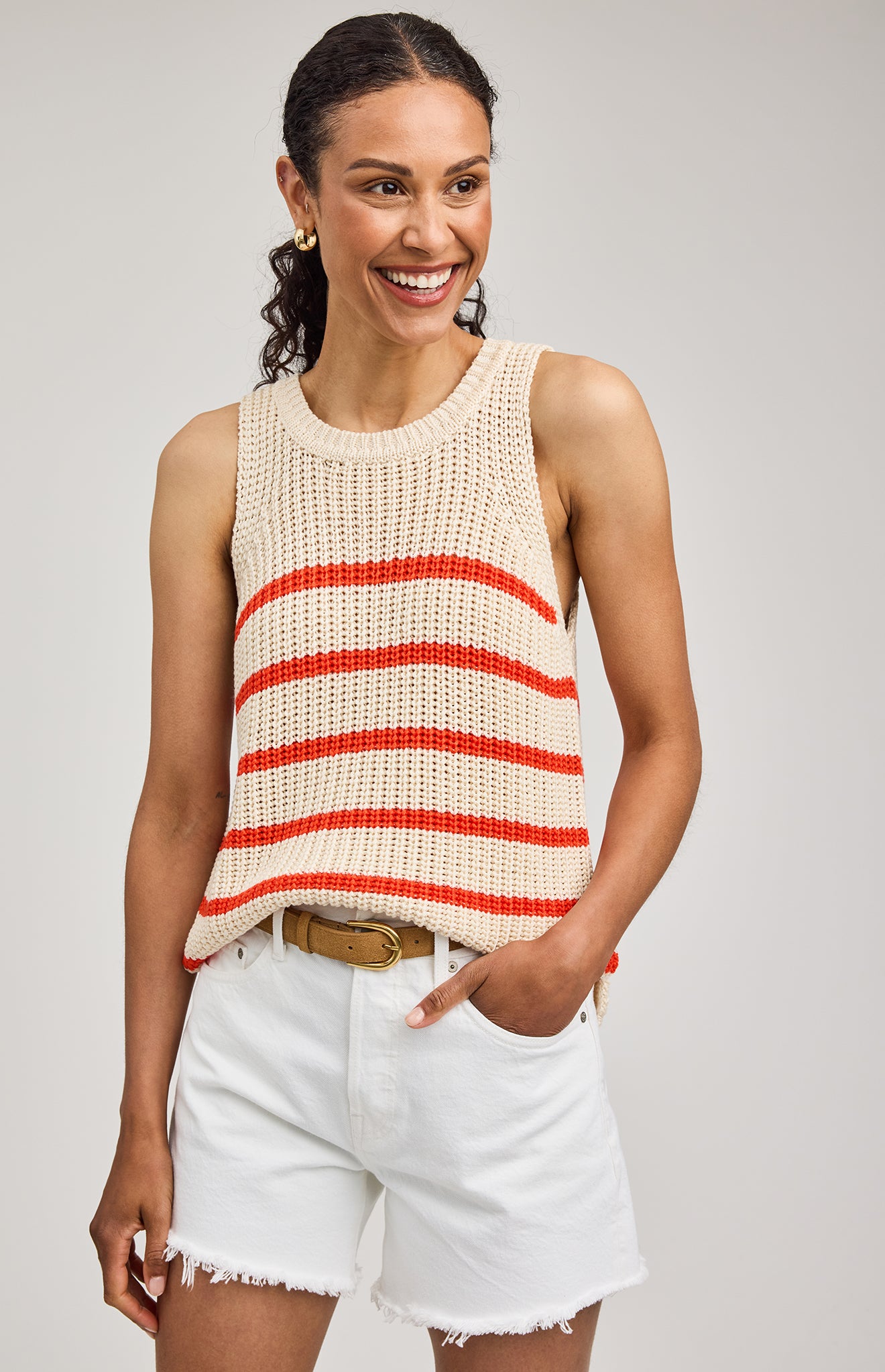 GENTLE FAWN ANDREA TANK - GRENADINE STRIPE
