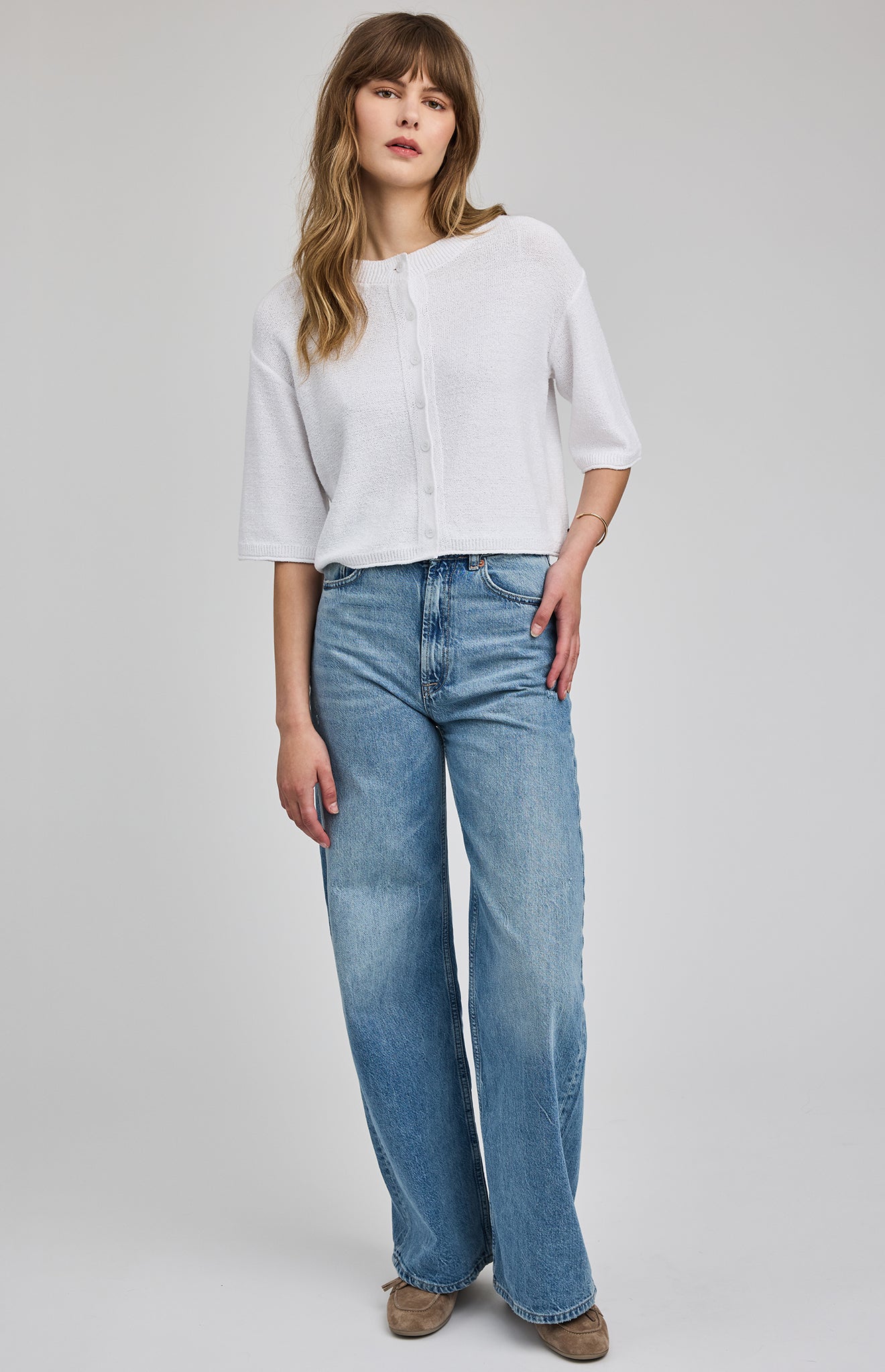 GENTLE FAWN GENEVIEVE CARDIGAN - WHITE