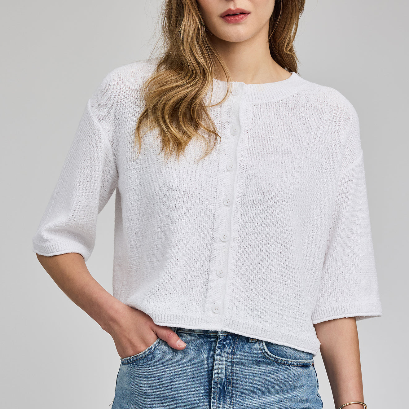 GENTLE FAWN GENEVIEVE CARDIGAN - WHITE