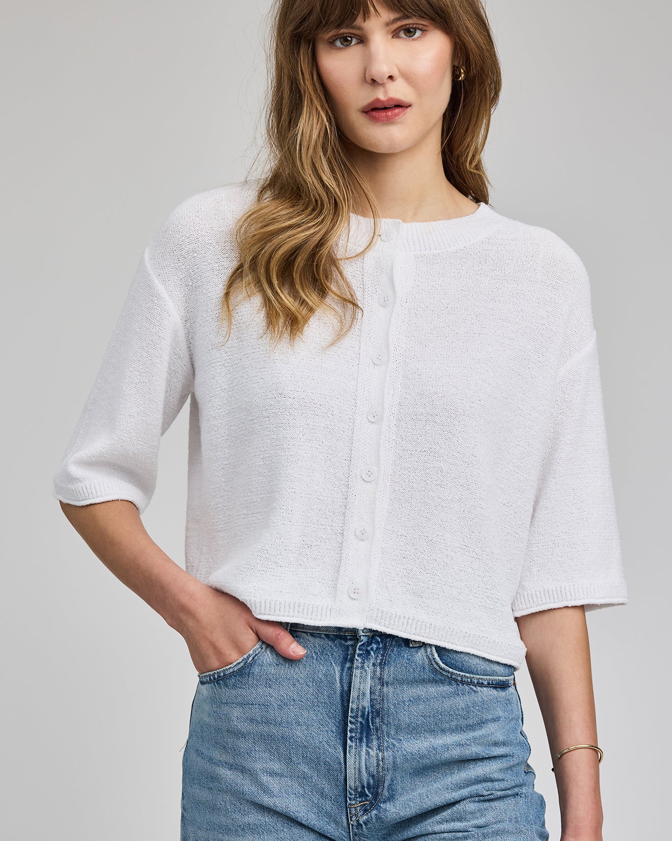 GENTLE FAWN GENEVIEVE CARDIGAN - WHITE