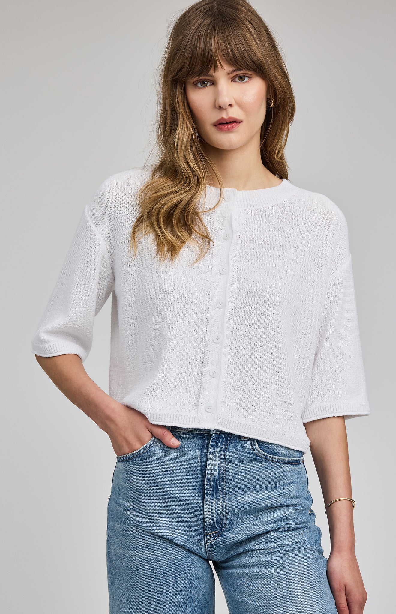 GENTLE FAWN GENEVIEVE CARDIGAN - WHITE