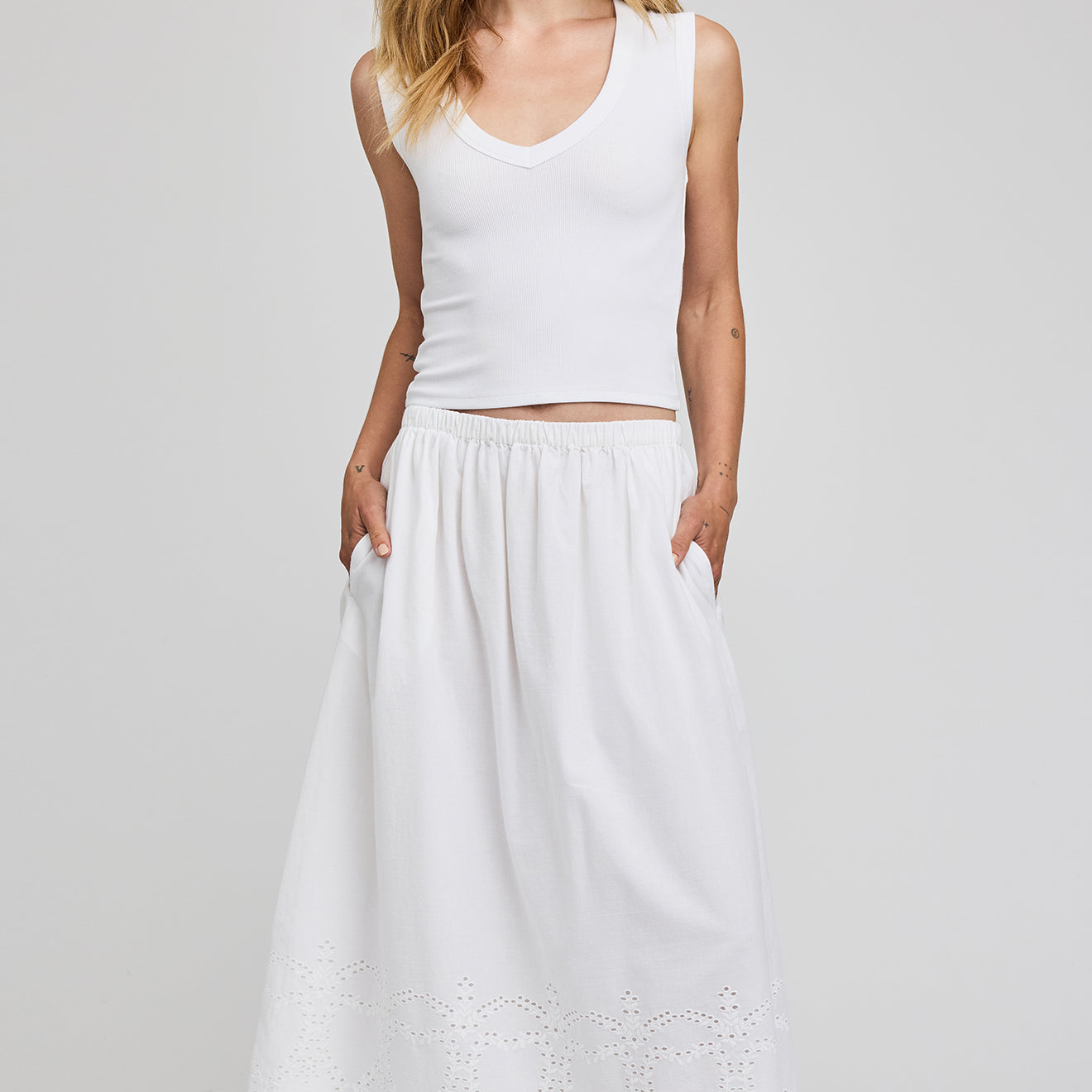 GENTLE FAWN ELODIE SKIRT - WHITE