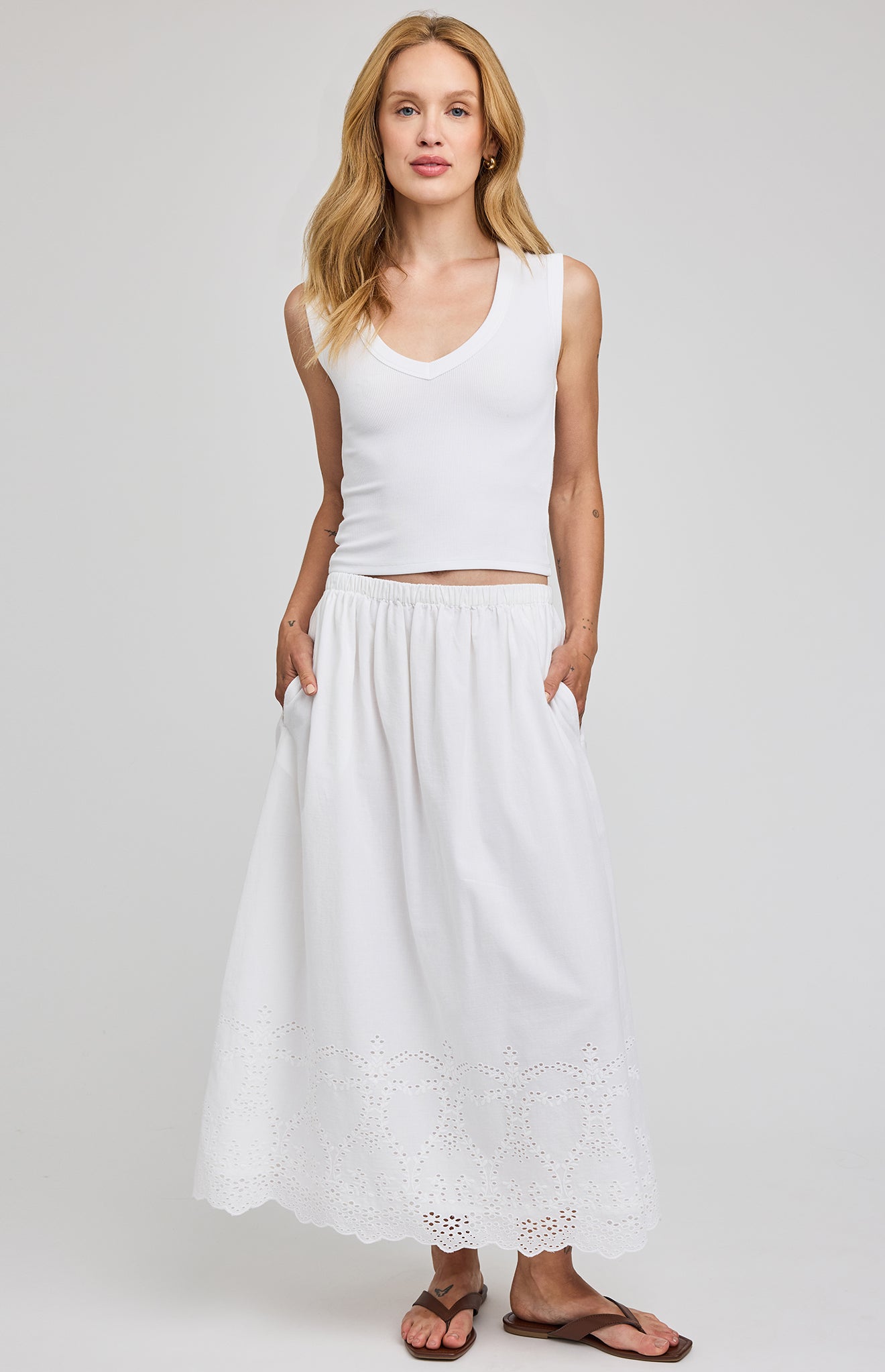 GENTLE FAWN ELODIE SKIRT - WHITE