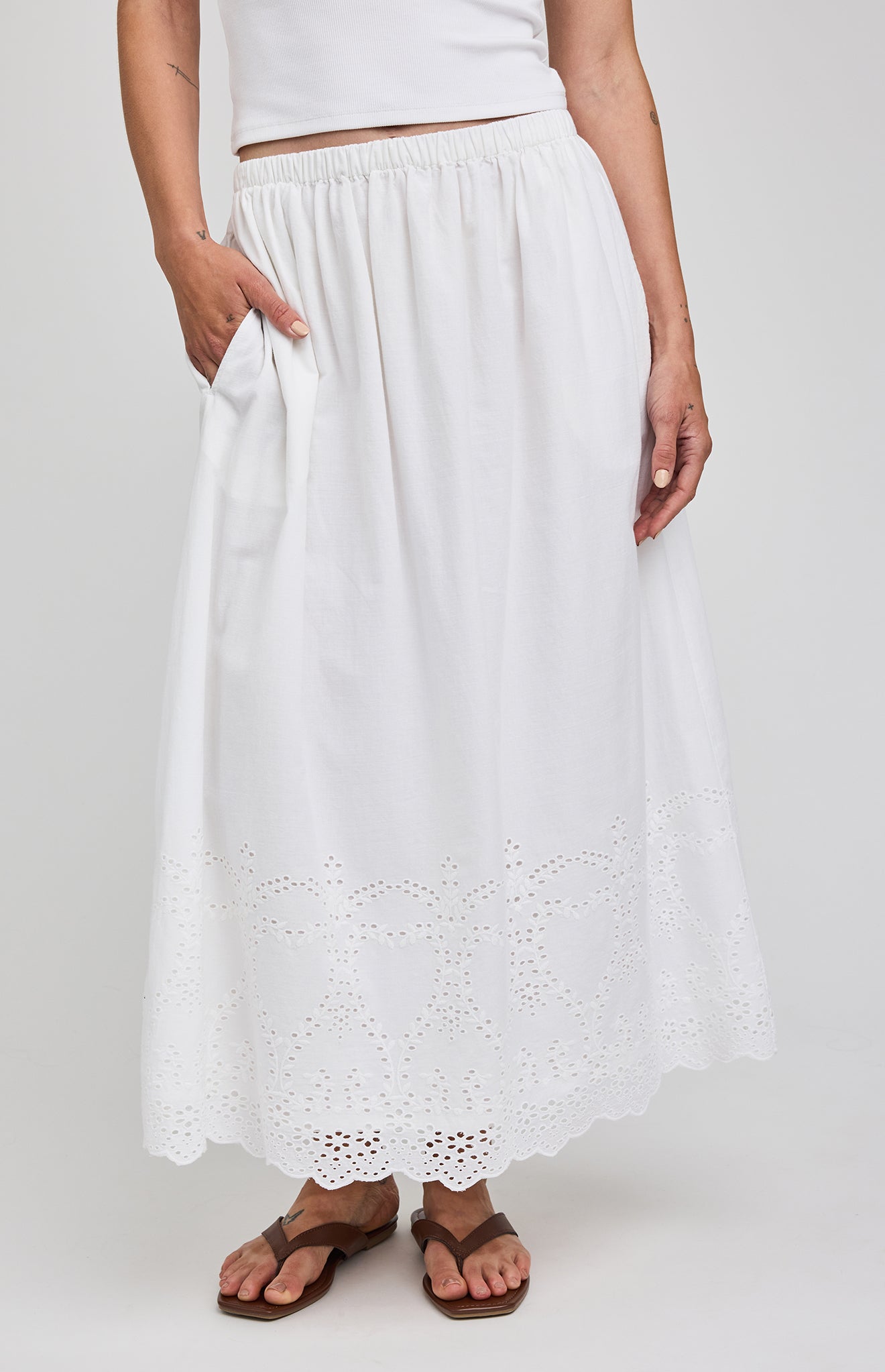 GENTLE FAWN ELODIE SKIRT - WHITE