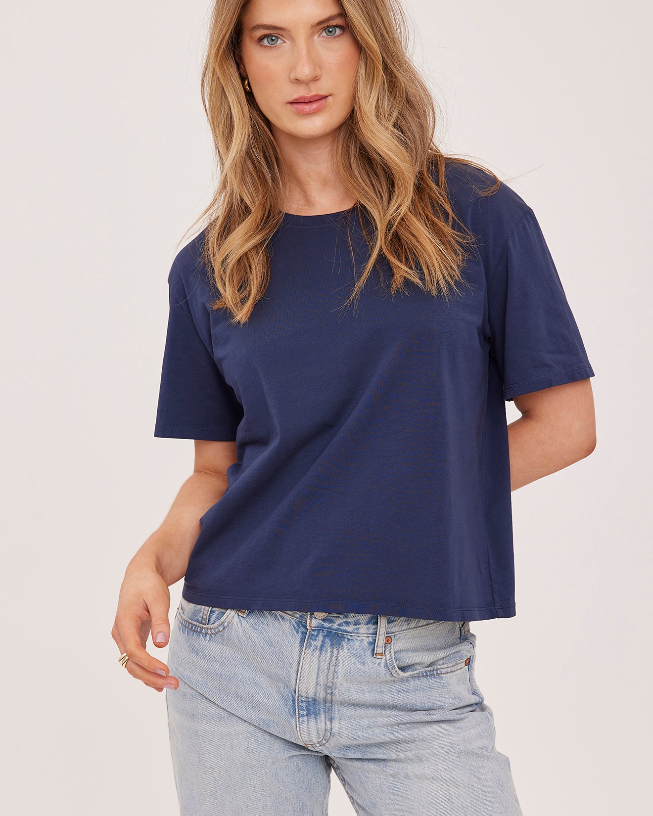 GENTLE FAWN BRIGITTE BASIC TEE - NAVY