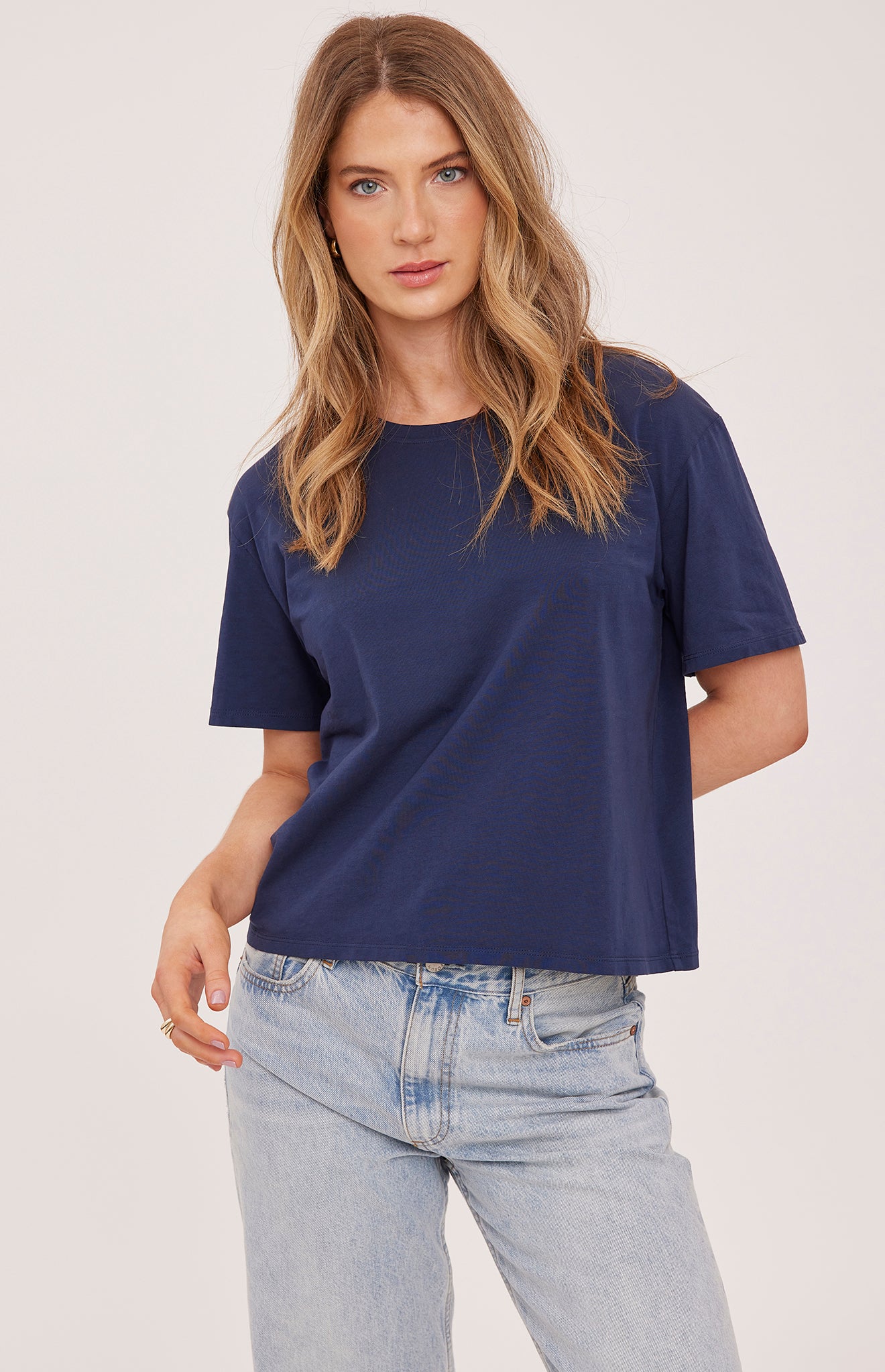 GENTLE FAWN BRIGITTE BASIC TEE - NAVY