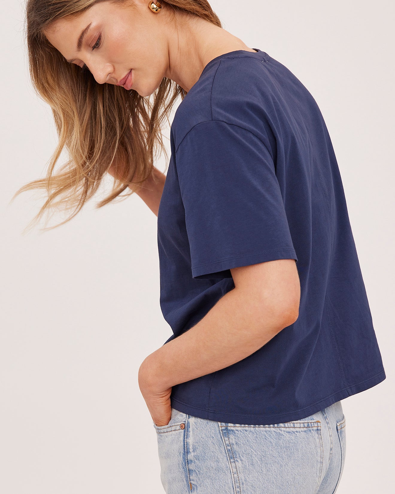 GENTLE FAWN BRIGITTE BASIC TEE - NAVY