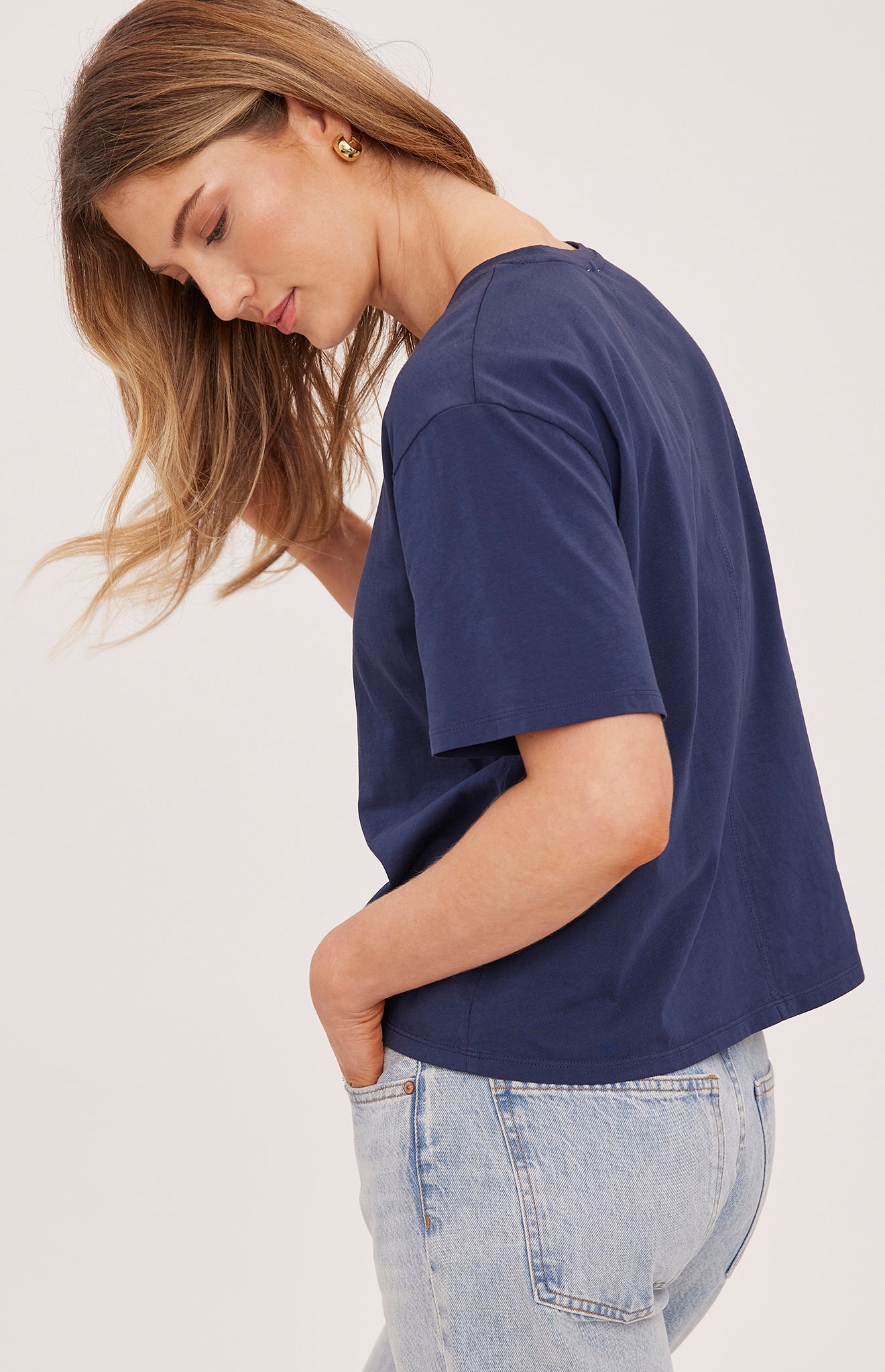 GENTLE FAWN BRIGITTE BASIC TEE - NAVY