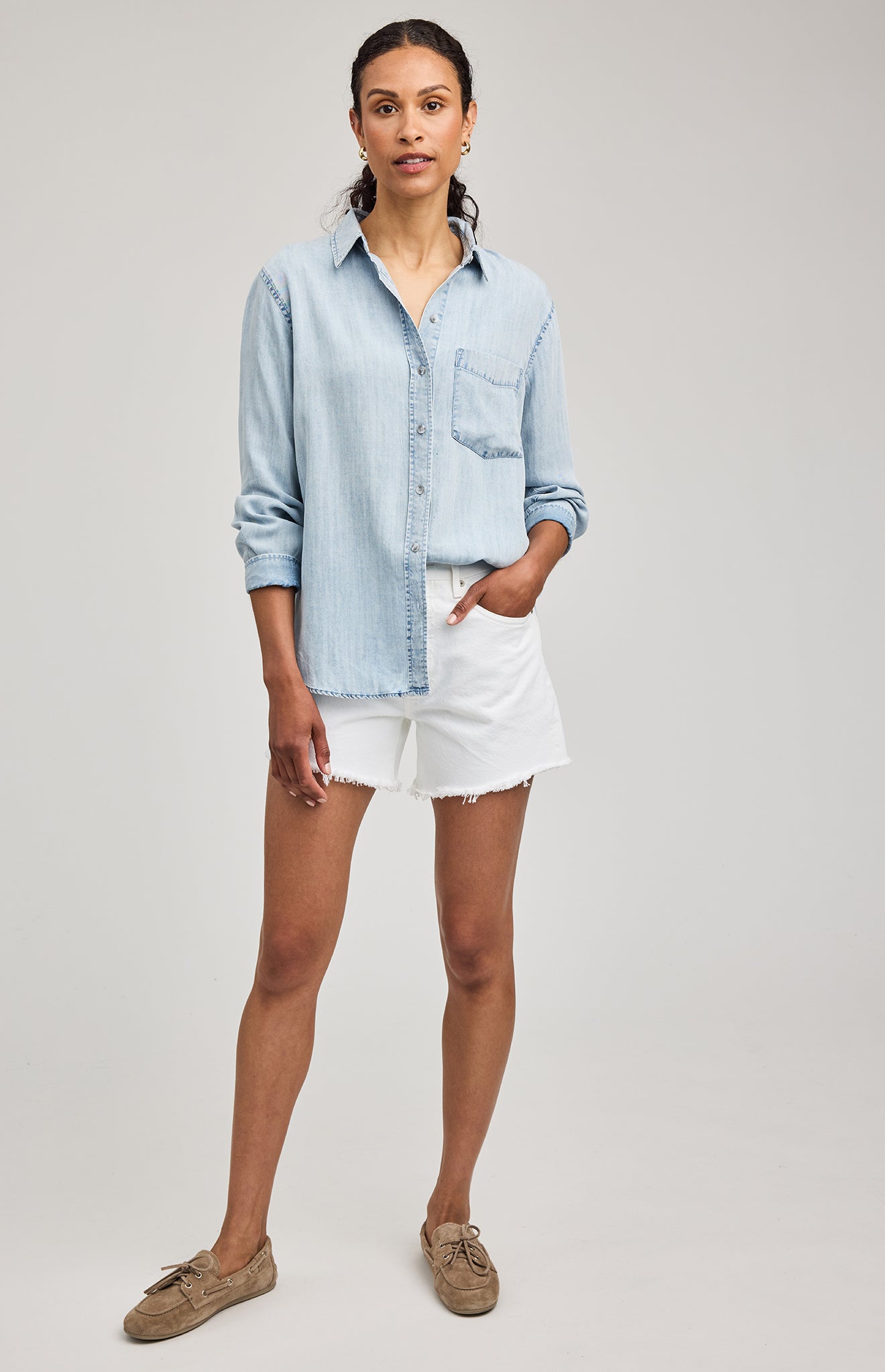 GENTLE FAWN OZZY BUTTON DOWN - LIGHT BLUE