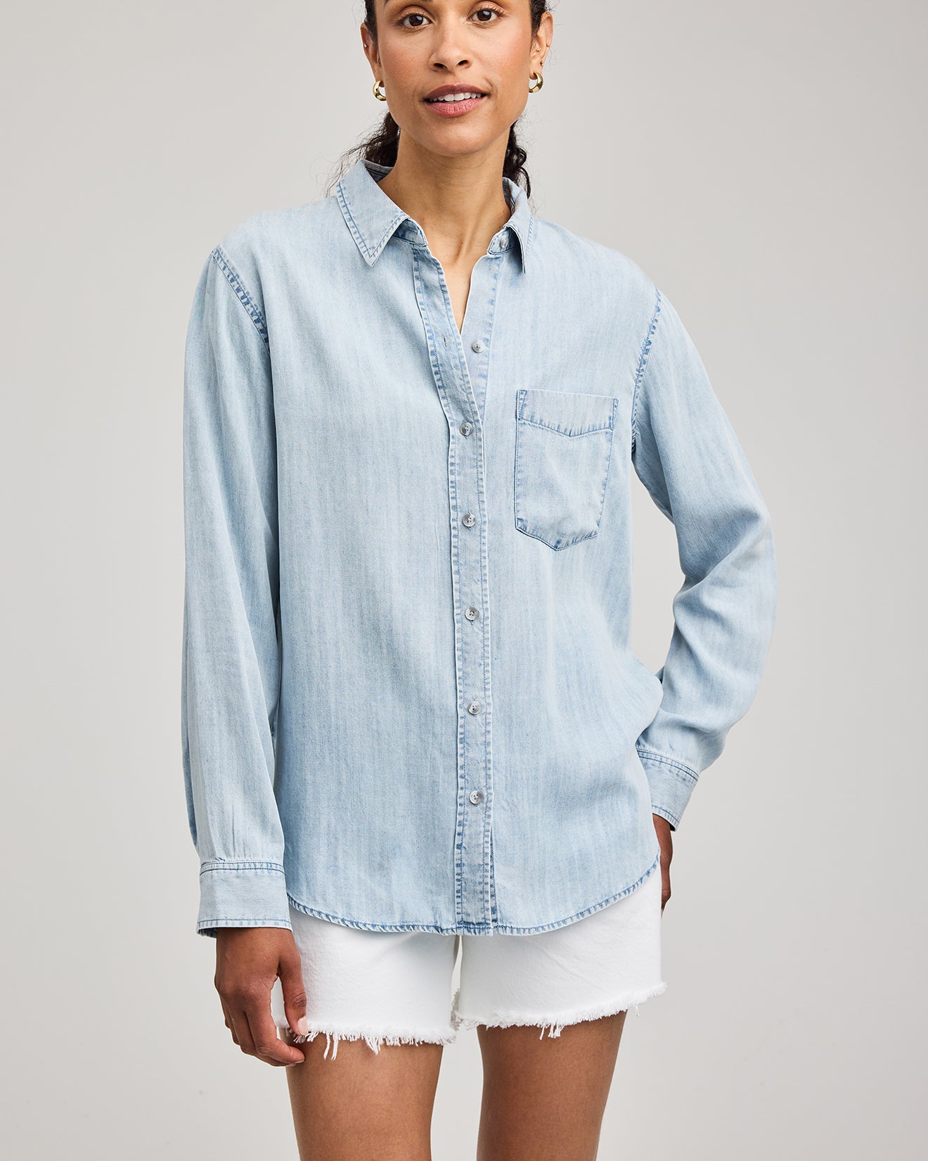 GENTLE FAWN OZZY BUTTON DOWN - LIGHT BLUE