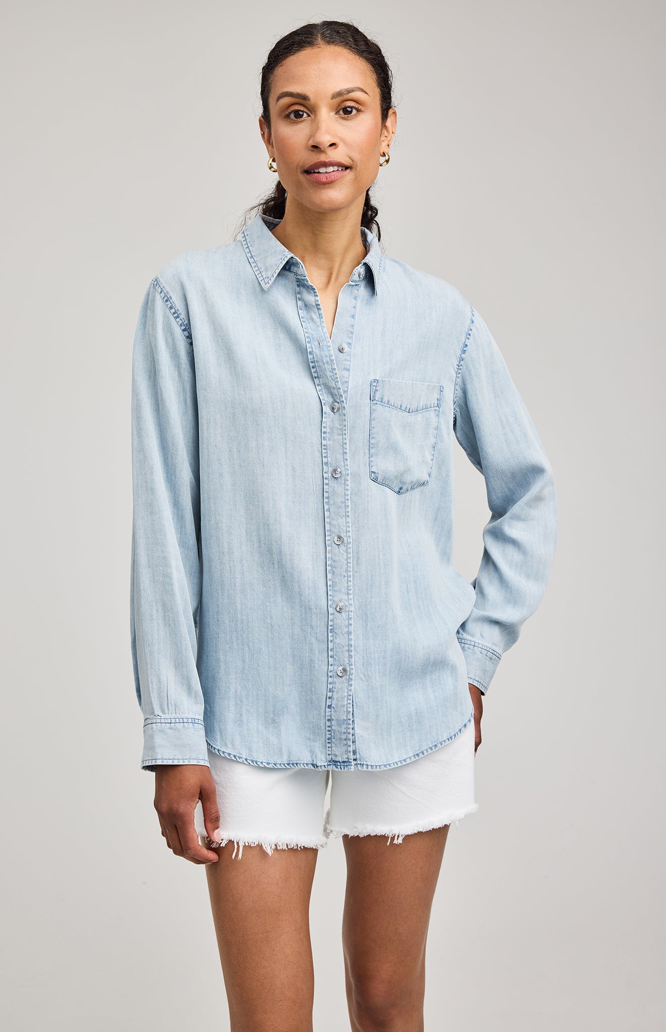 GENTLE FAWN OZZY BUTTON DOWN - LIGHT BLUE