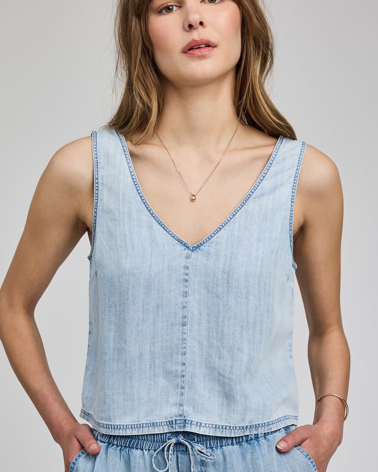 GENTLE FAWN COLETTE TANK - LIGHT BLUE