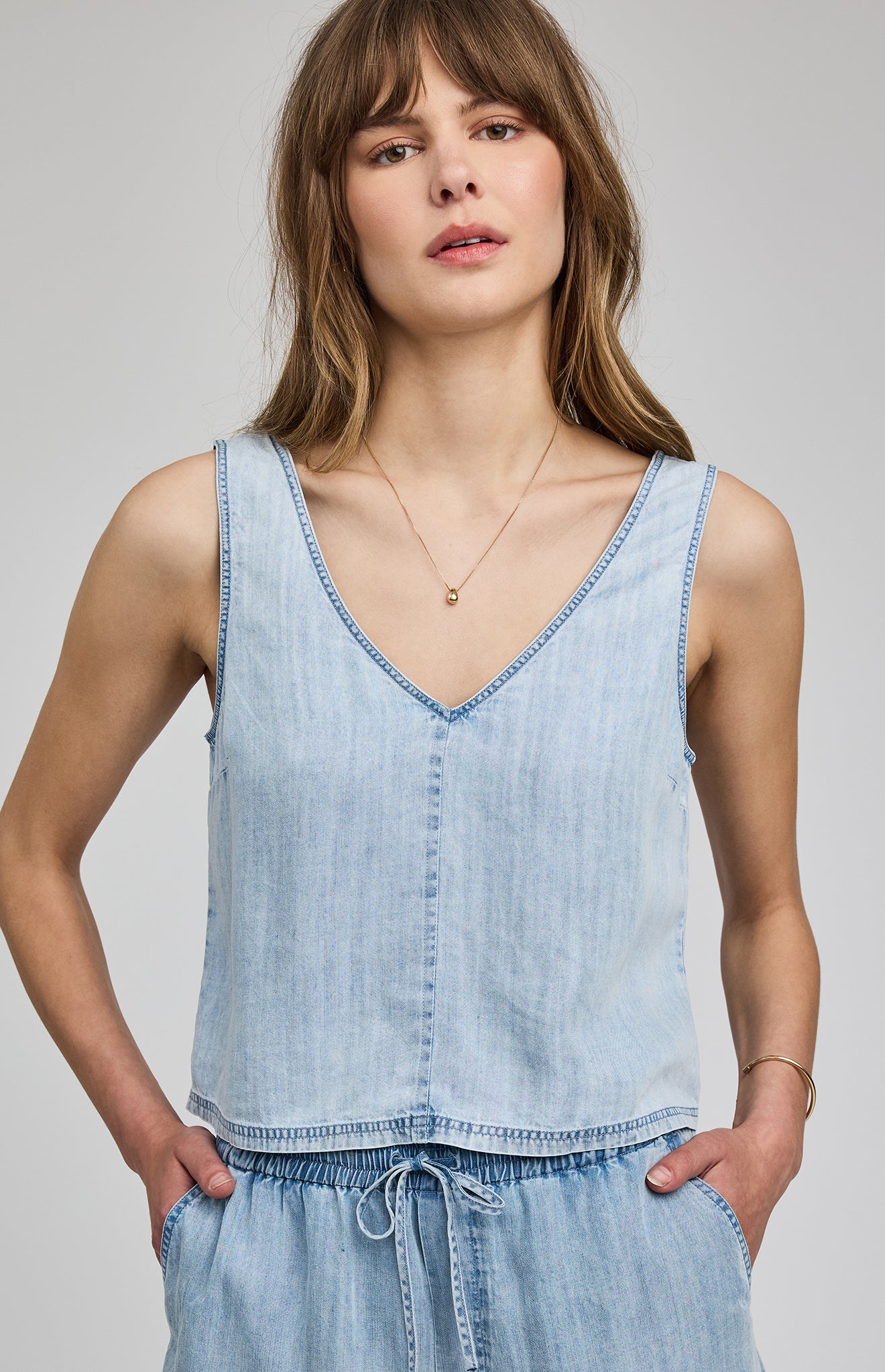 GENTLE FAWN COLETTE TANK - LIGHT BLUE