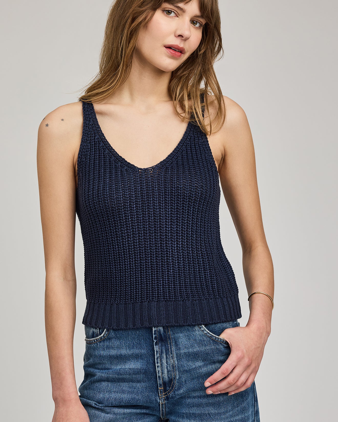 GENTLE FAWN LIZZIE KNIT TANK - NAVY
