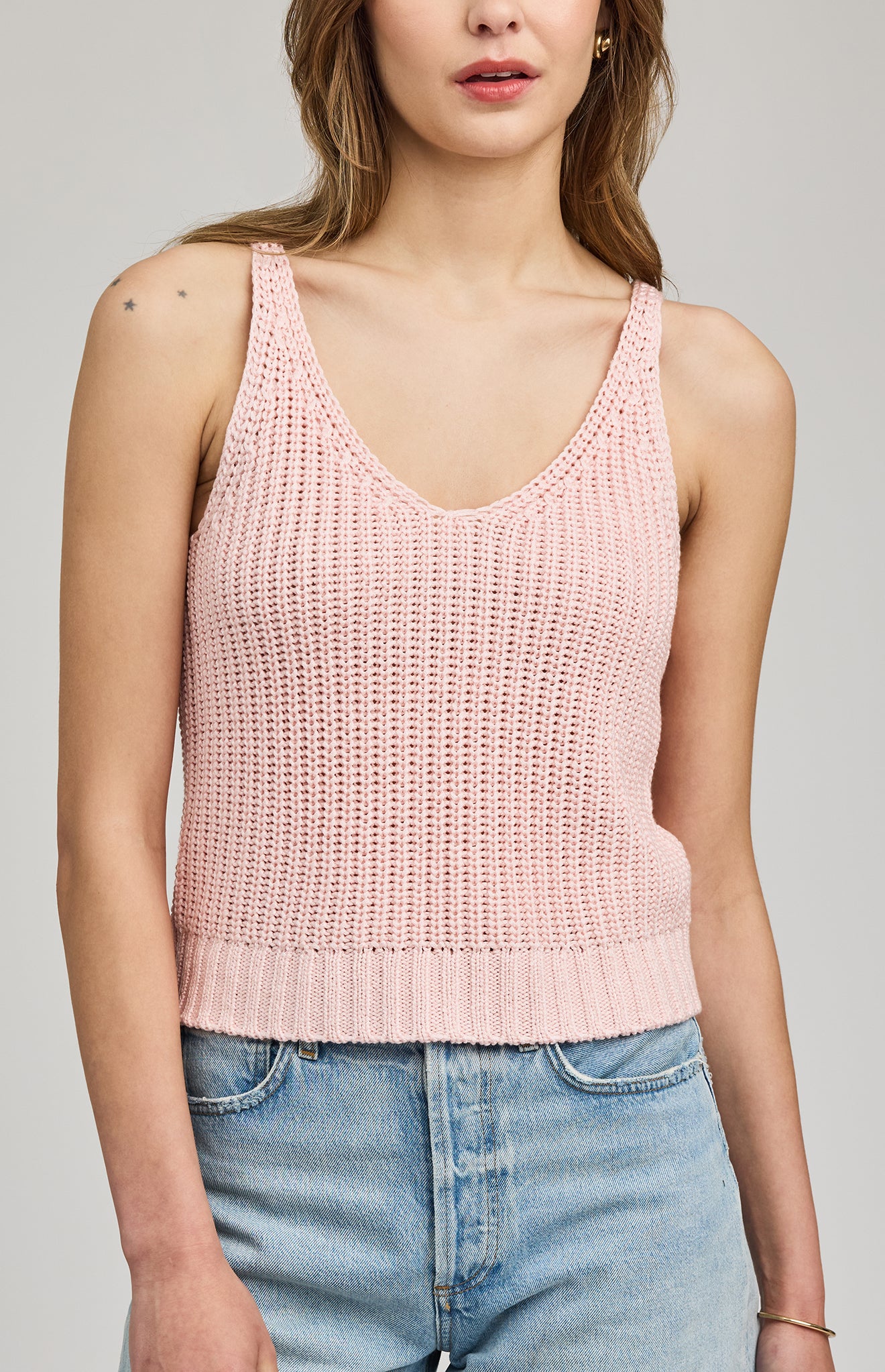 GENTLE FAWN LIZZIE KNIT TANK - SEASHELL
