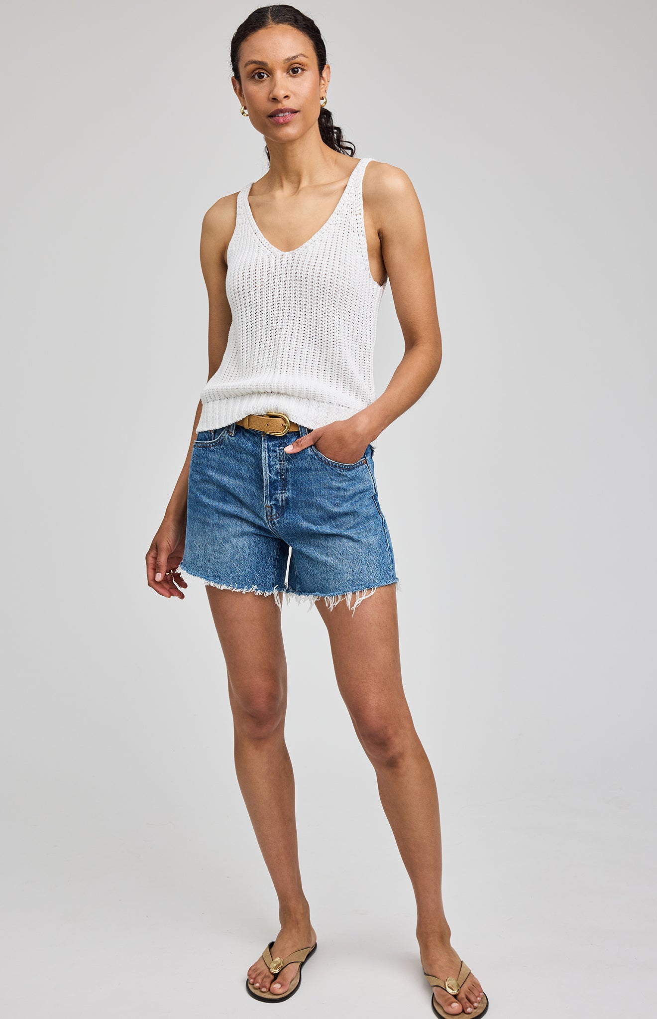 GENTLE FAWN LIZZIE KNIT TANK - WHITE