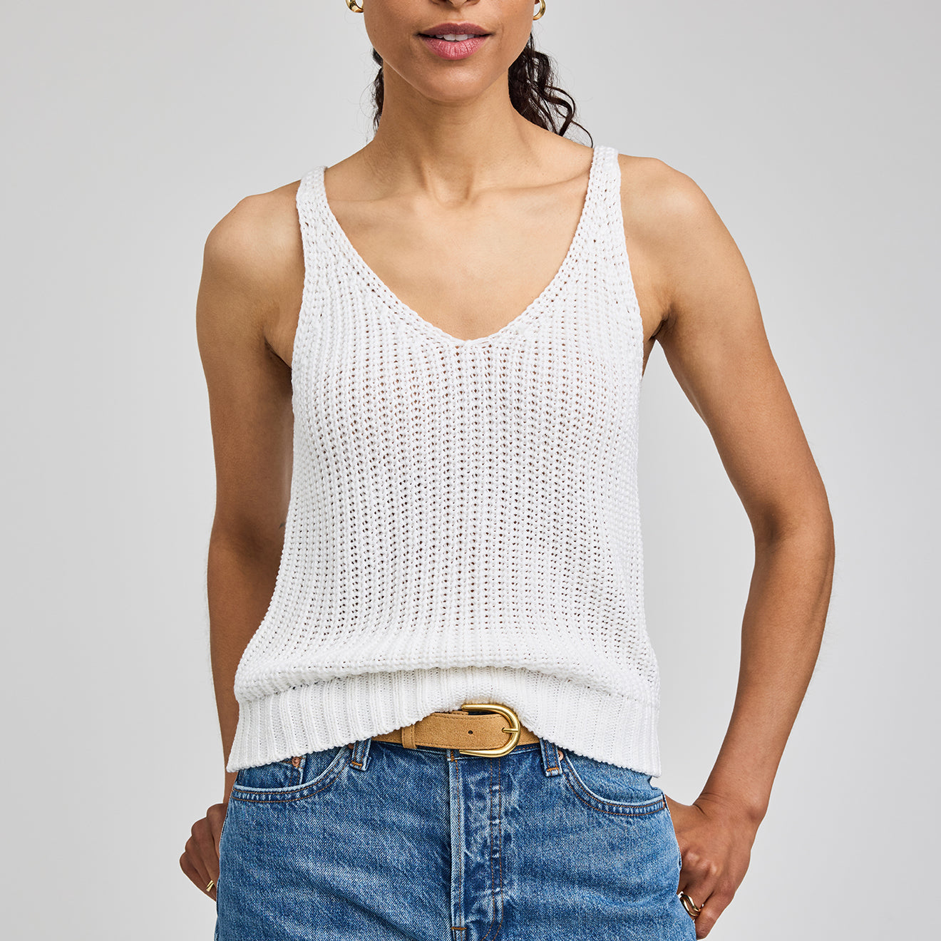 GENTLE FAWN LIZZIE KNIT TANK - WHITE