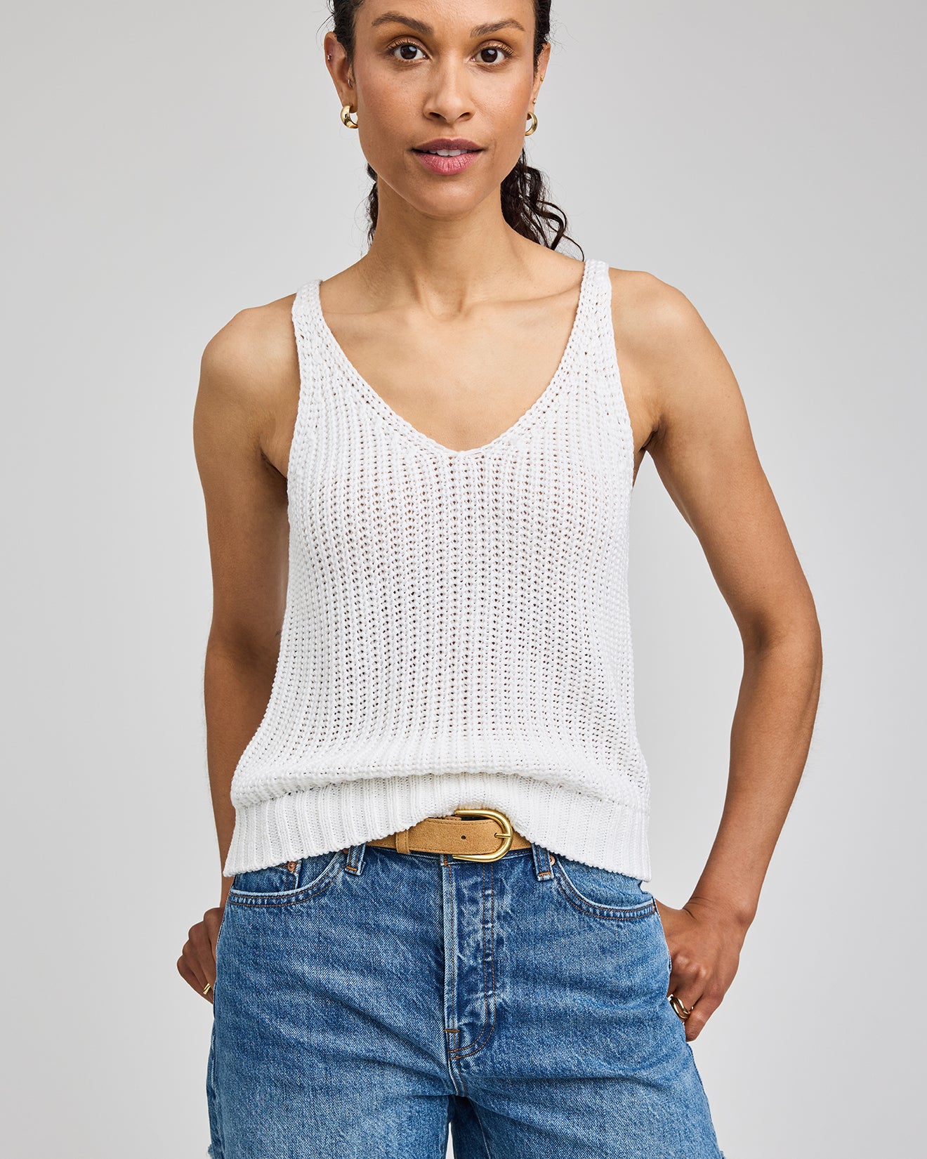 GENTLE FAWN LIZZIE KNIT TANK - WHITE