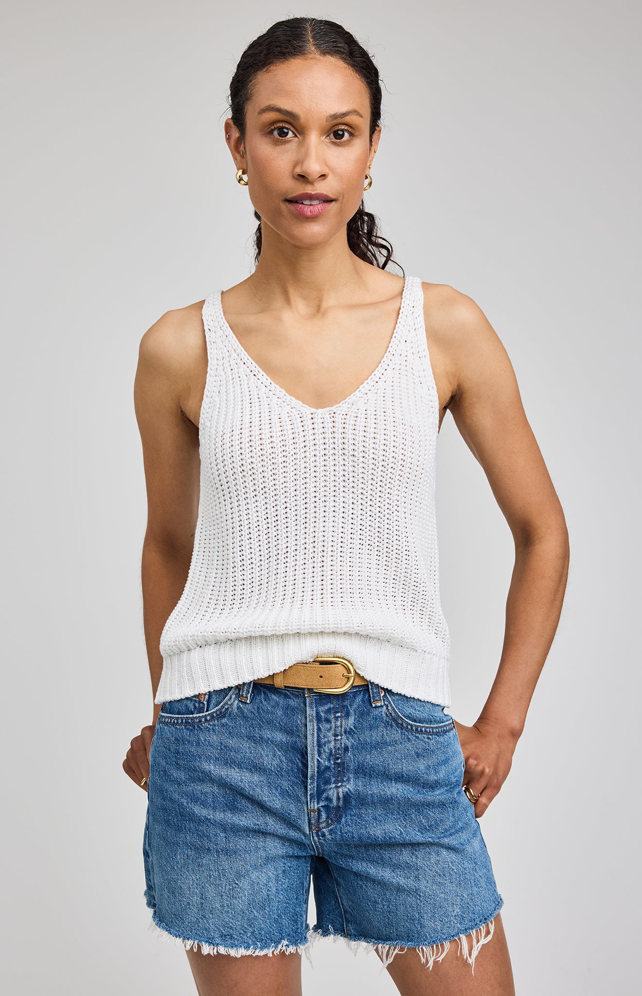 GENTLE FAWN LIZZIE KNIT TANK - WHITE
