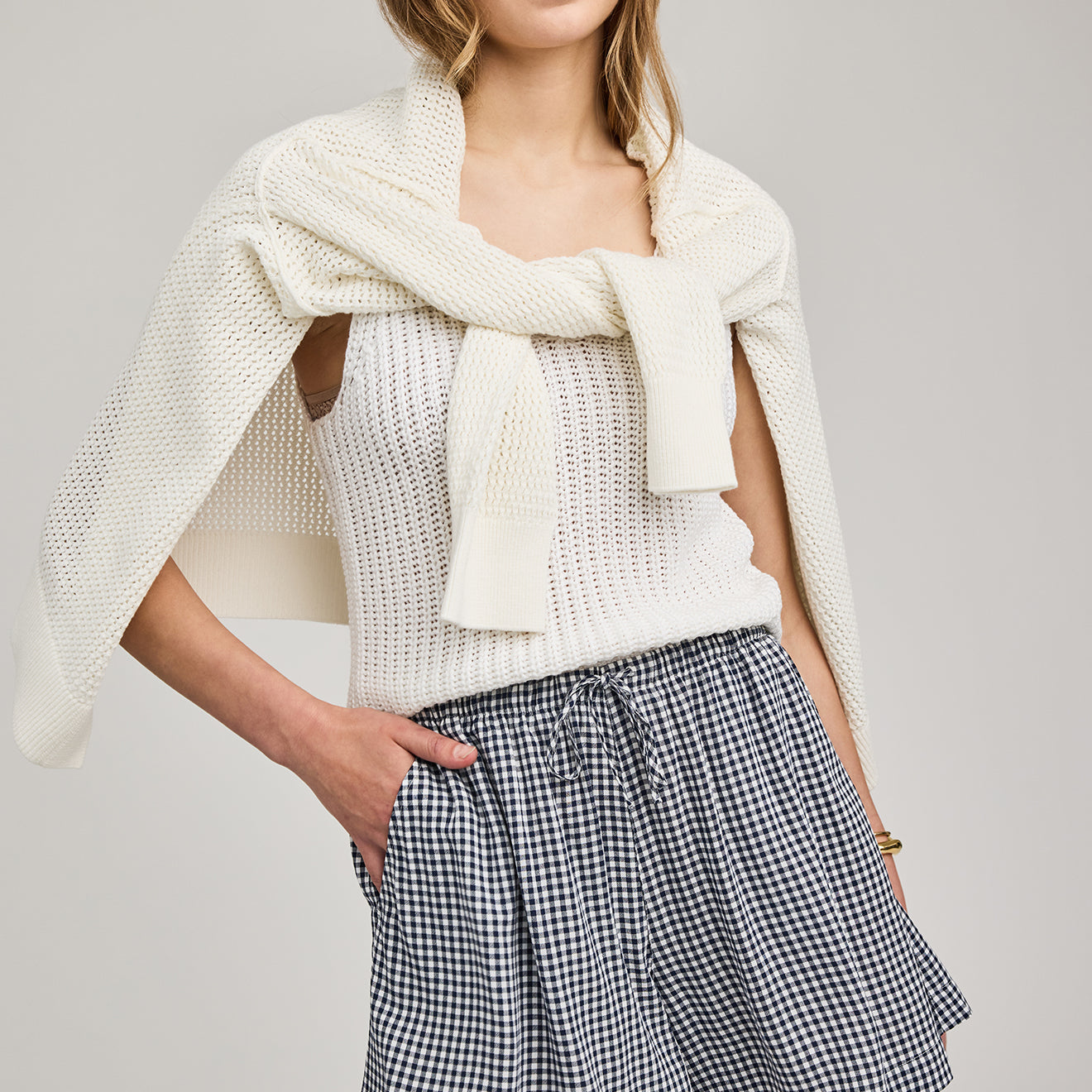 GENTLE FAWN QUINN SHORTS - NAVY GINGHAM