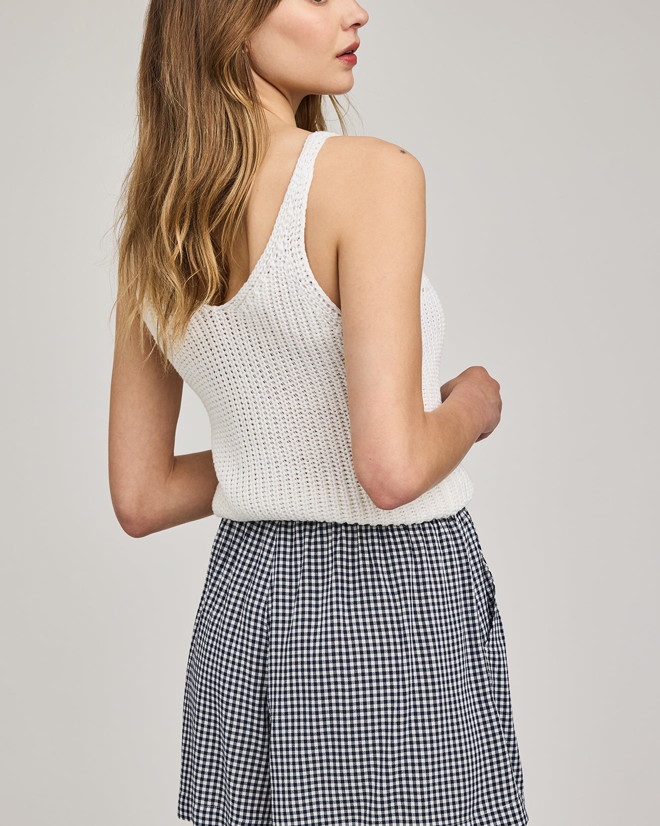 GENTLE FAWN QUINN SHORTS - NAVY GINGHAM