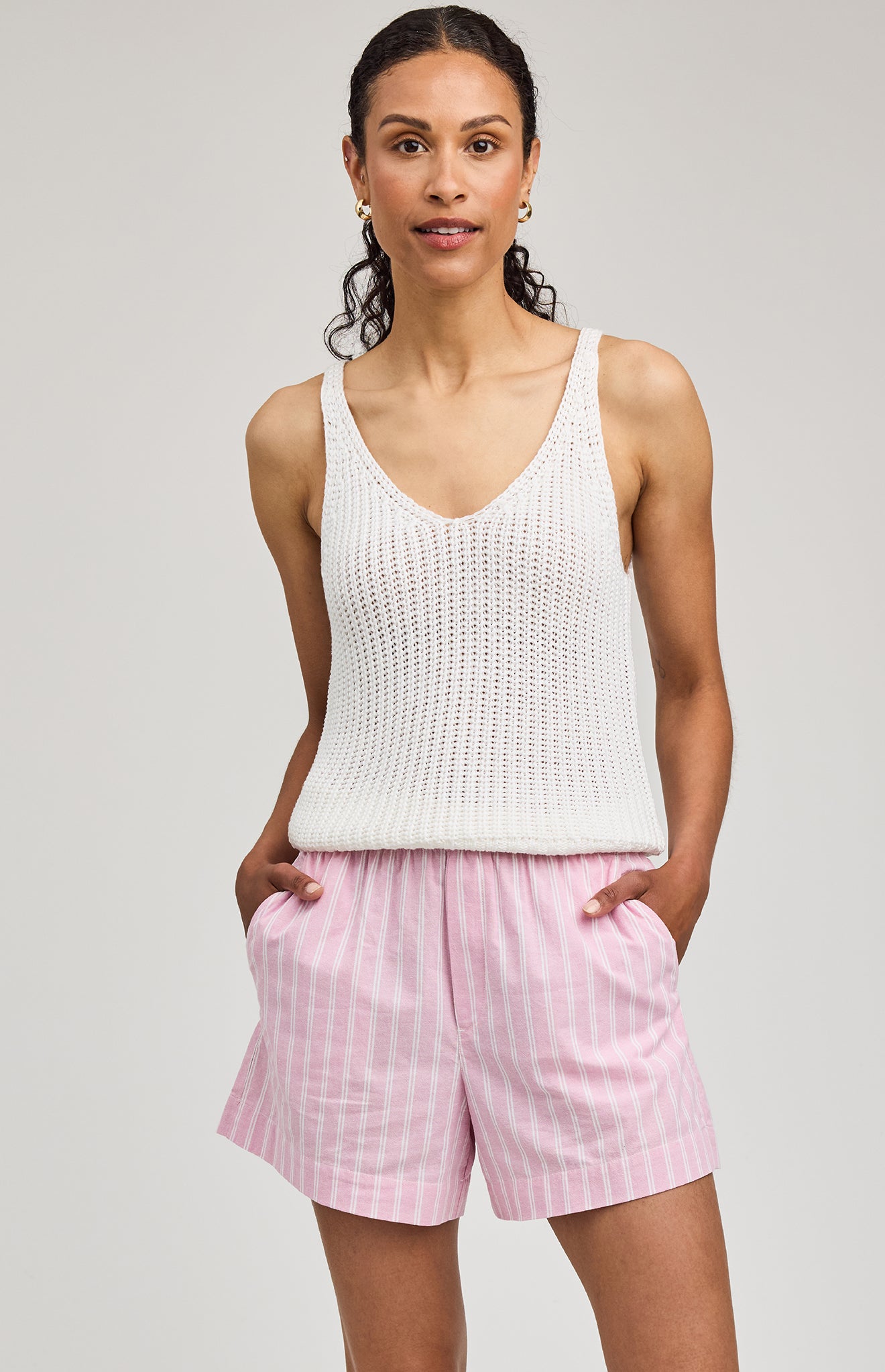 GENTLE FAWN LIMA SHORTS - CARNATION STRIPE