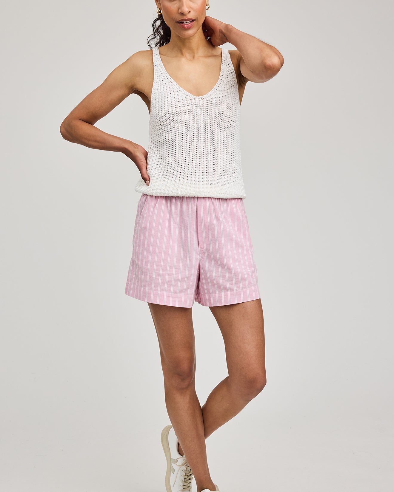 GENTLE FAWN LIMA SHORTS - CARNATION STRIPE