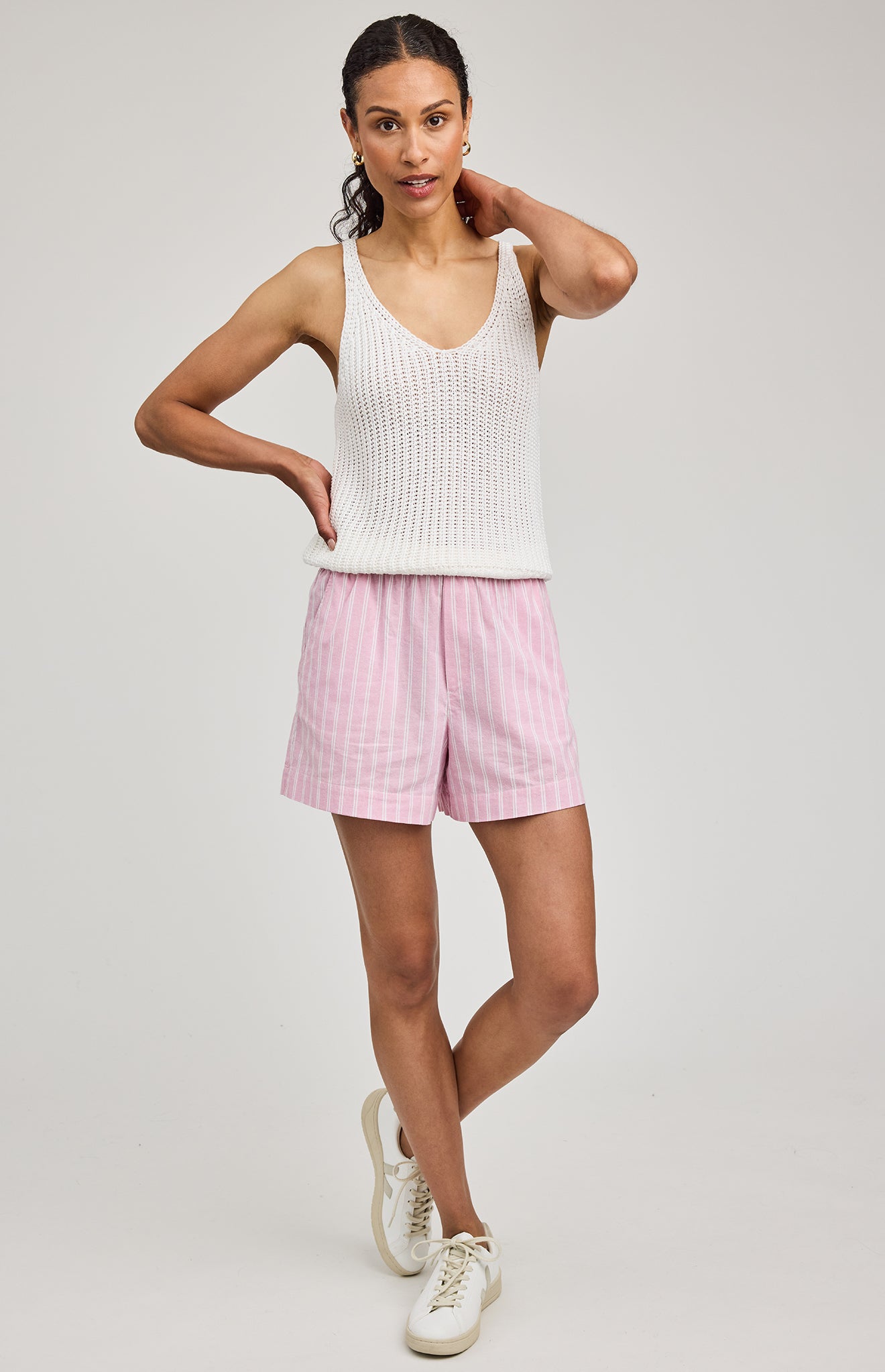 GENTLE FAWN LIMA SHORTS - CARNATION STRIPE