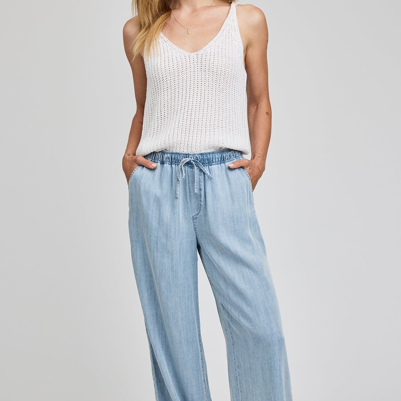 GENTLE FAWN CAMILLE LOOSE PANTS - LIGHT BLUE